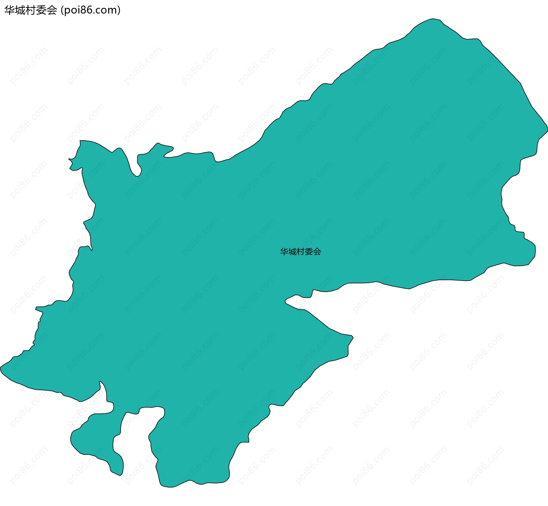 华城村委会边界地图