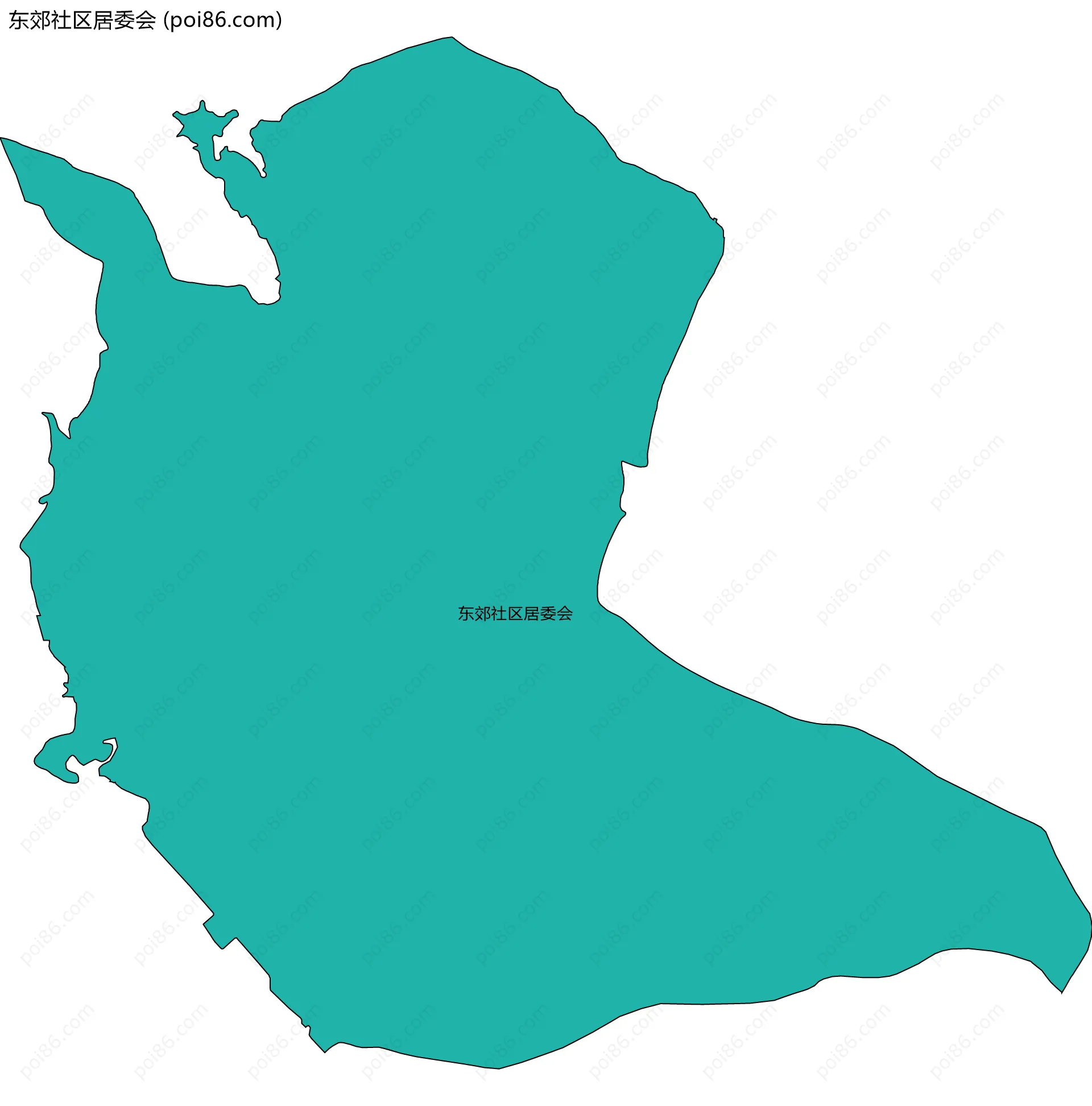 东郊社区居委会边界地图