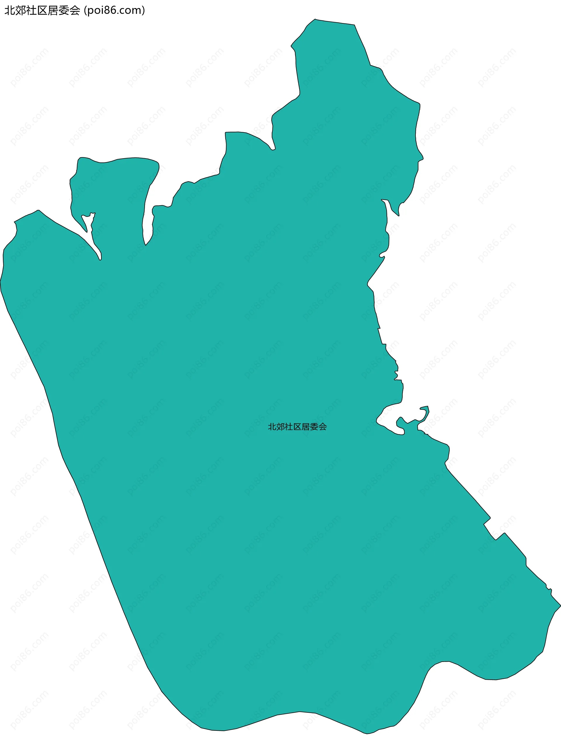 北郊社区居委会边界地图