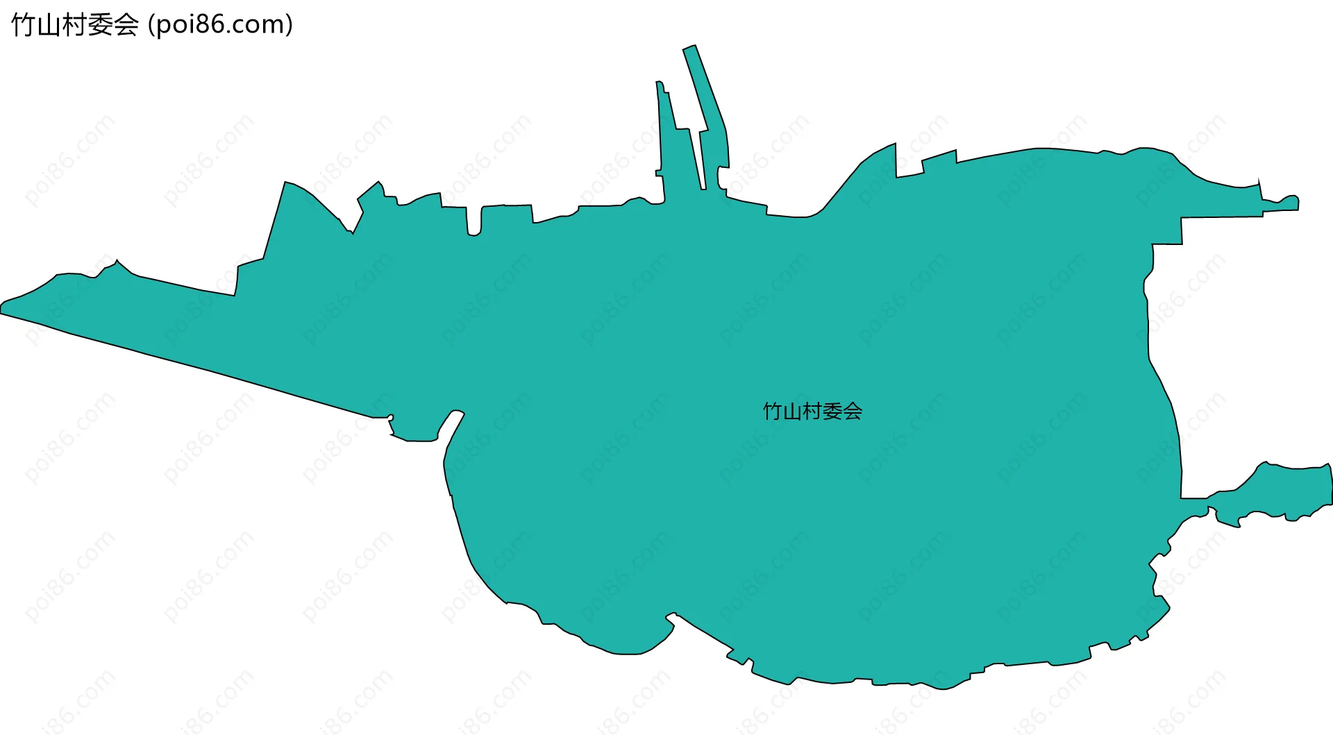 竹山村委会边界地图