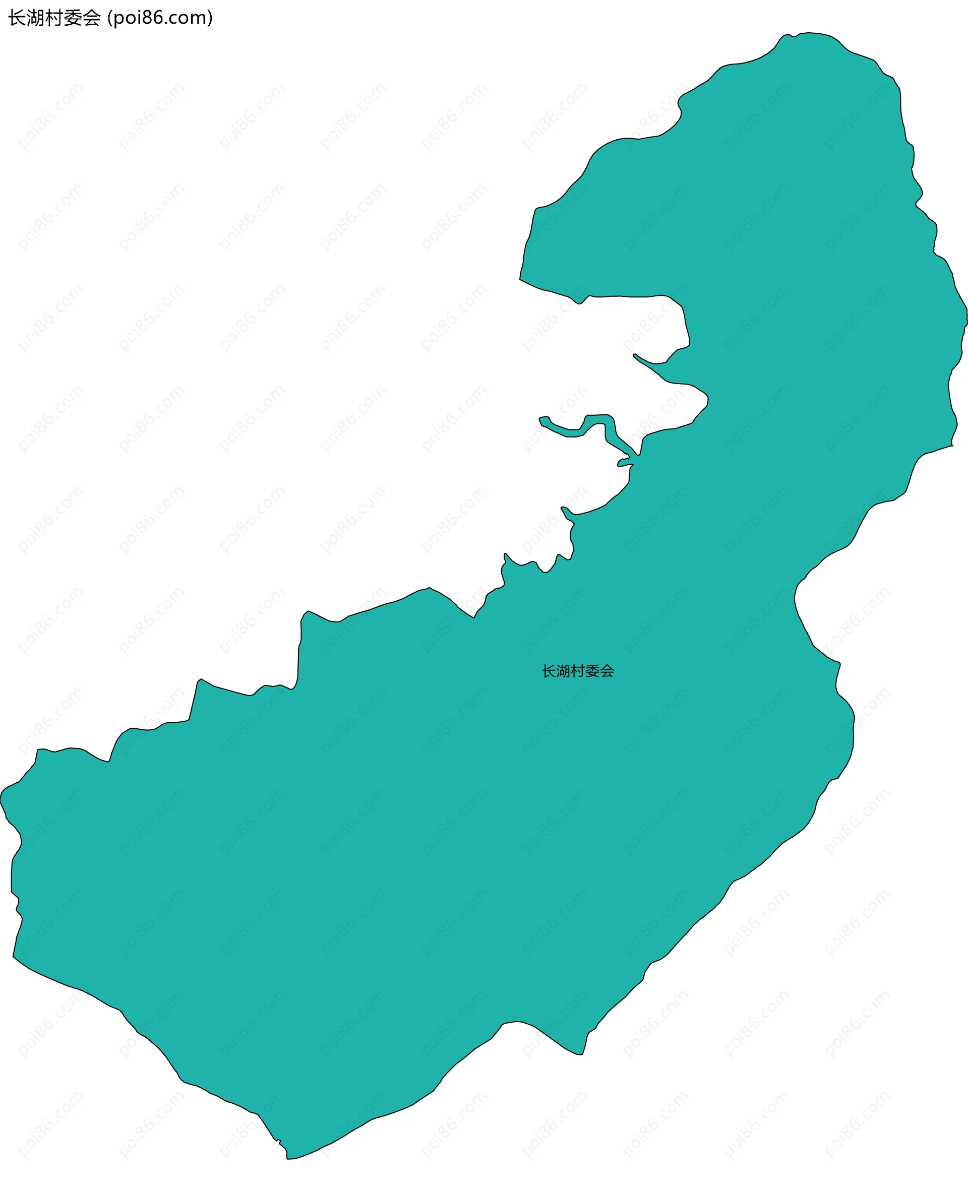 长湖村委会边界地图