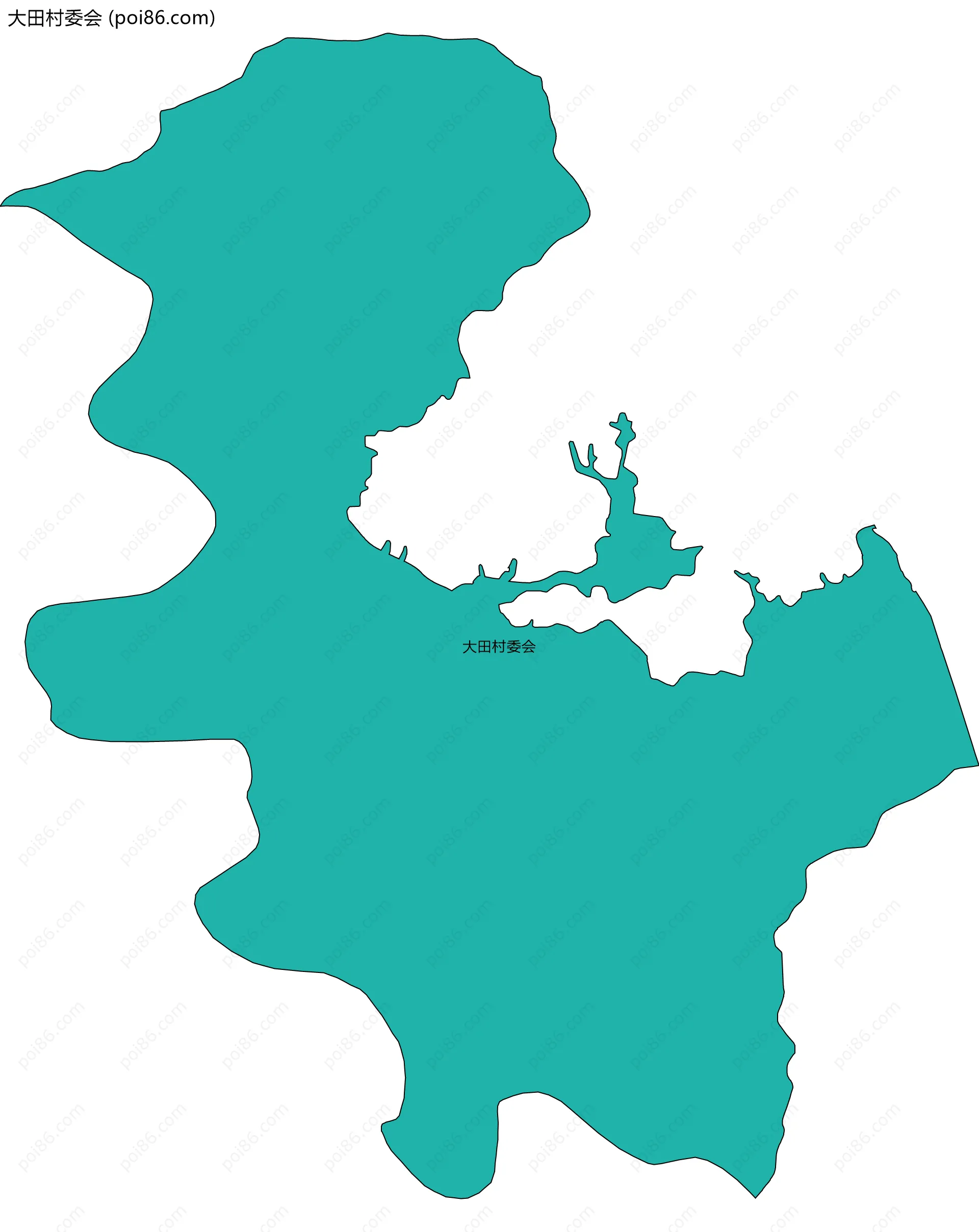 大田村委会边界地图