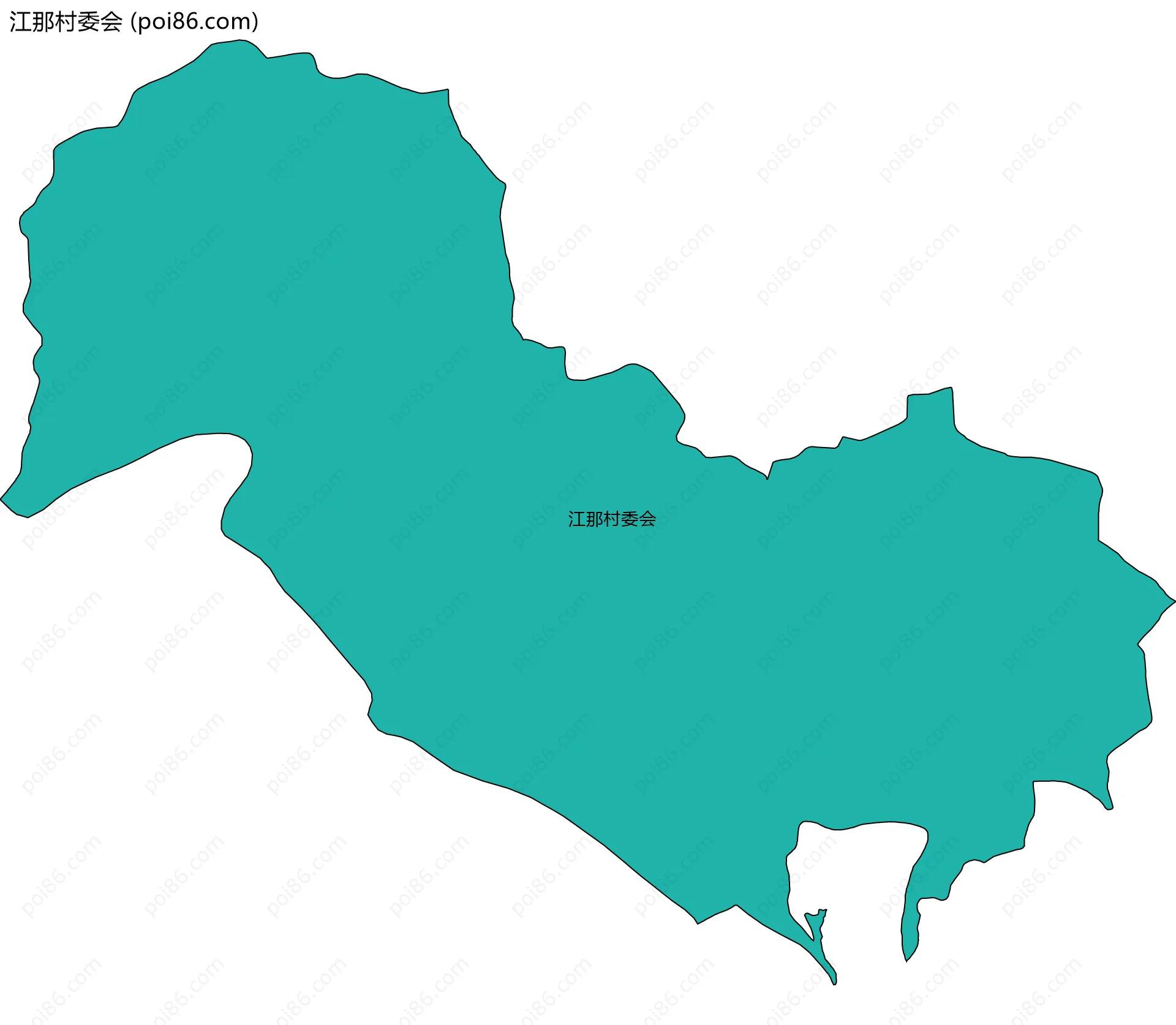 江那村委会边界地图