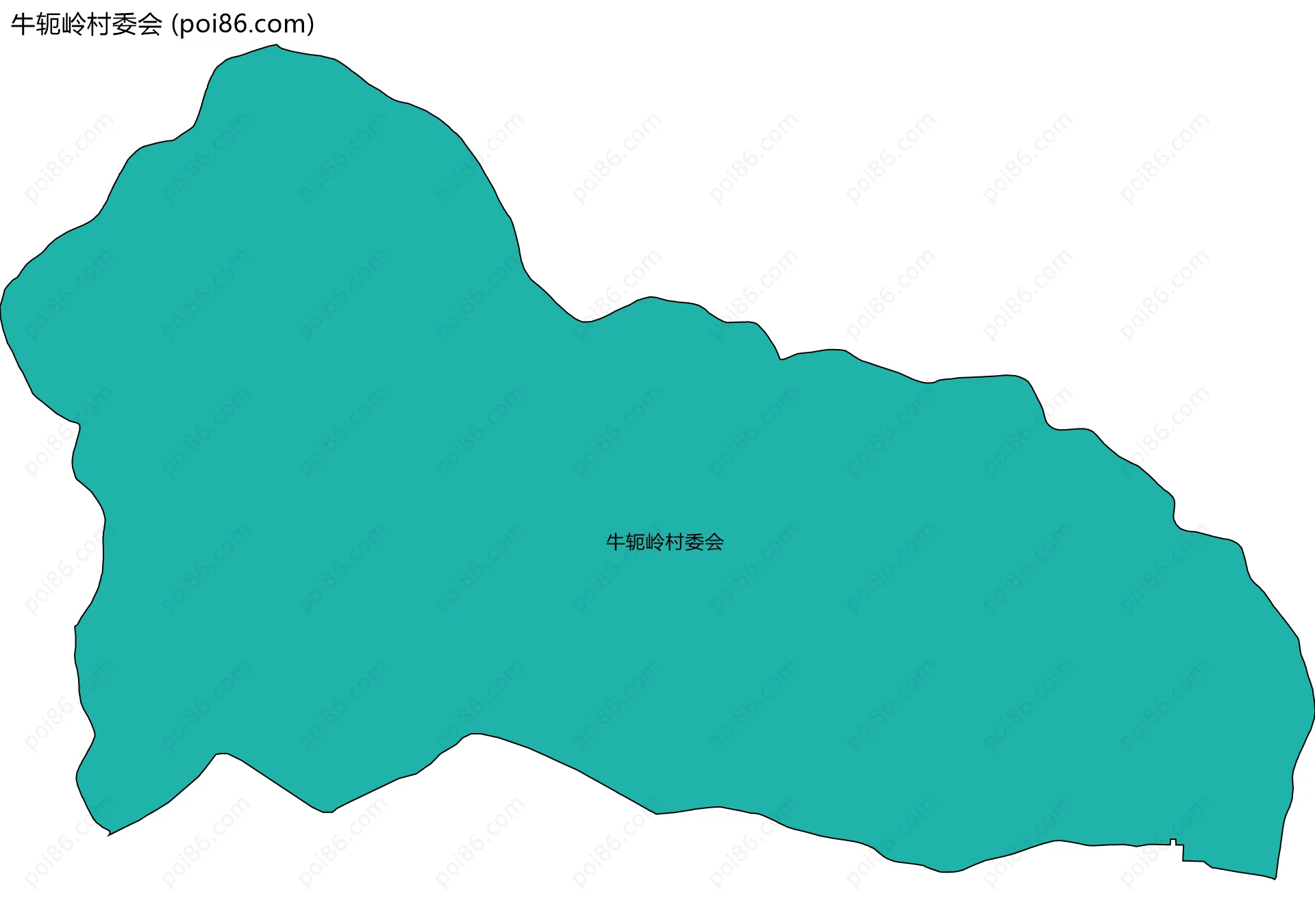 牛轭岭村委会边界地图