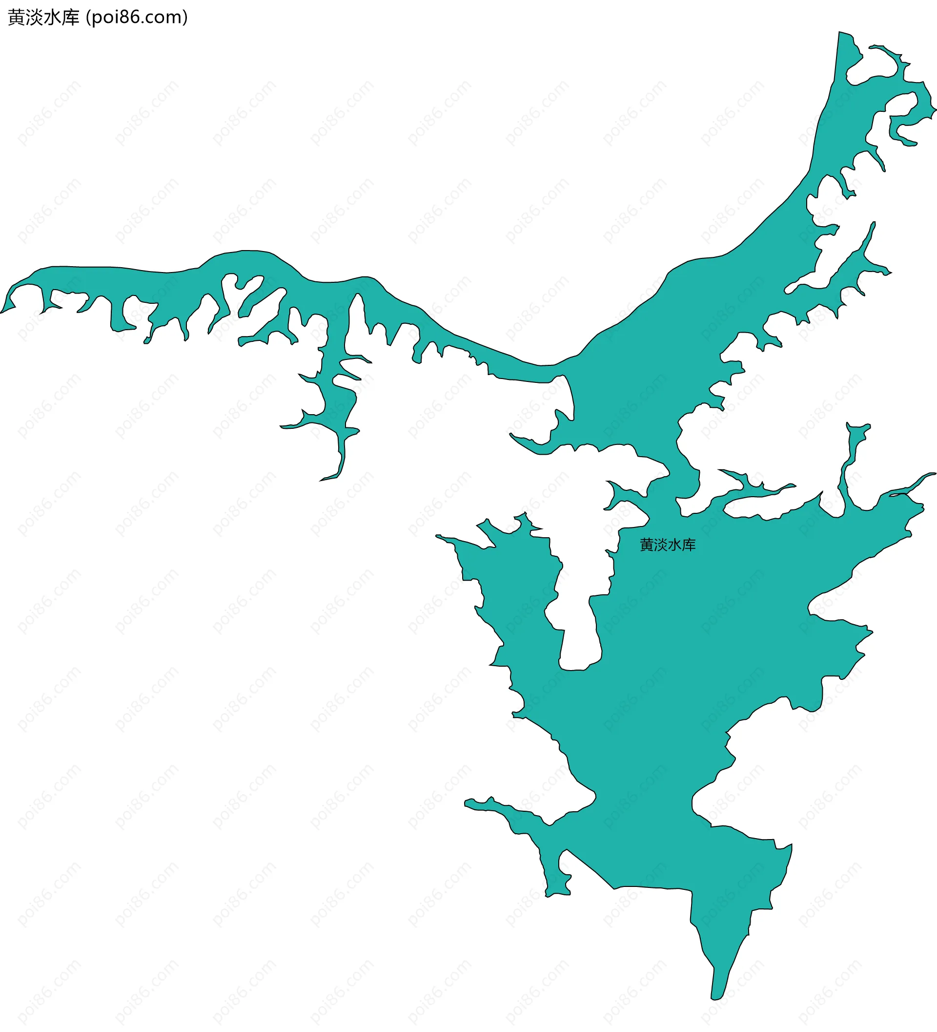 黄淡水库边界地图