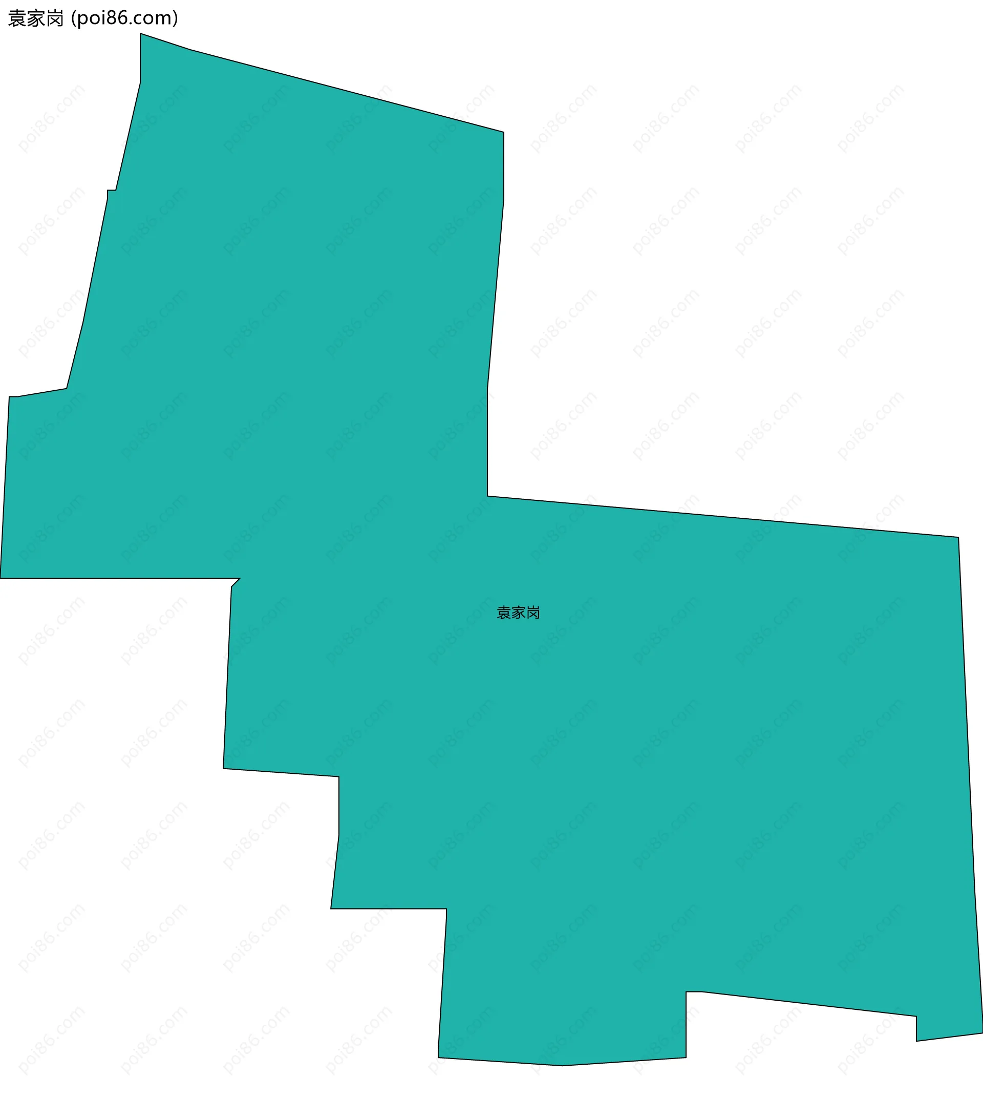 袁家岗边界地图