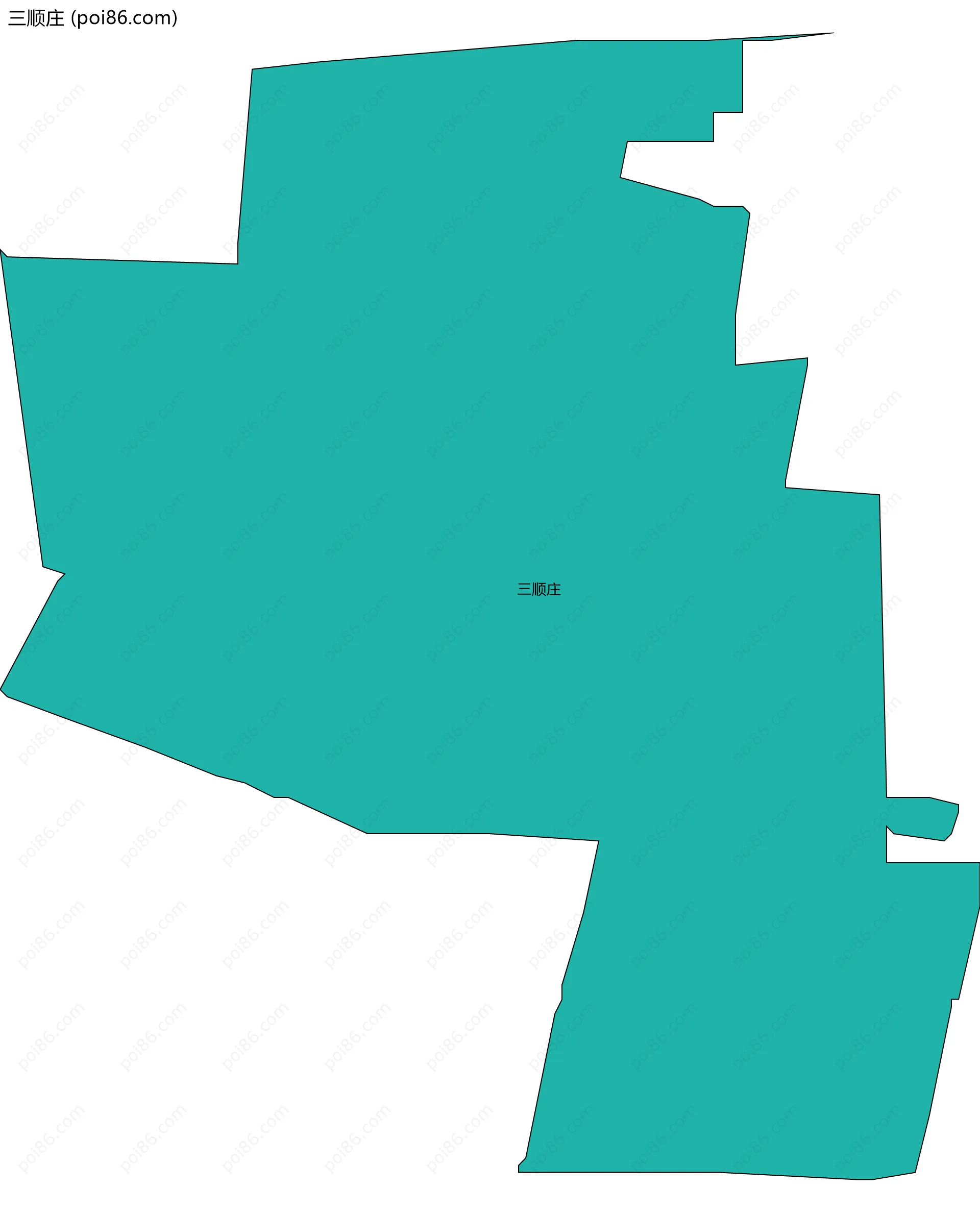 三顺庄边界地图