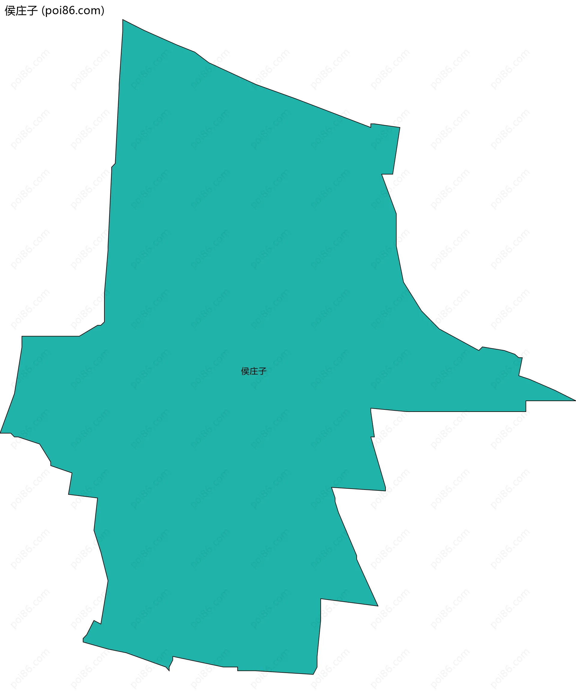 侯庄子边界地图