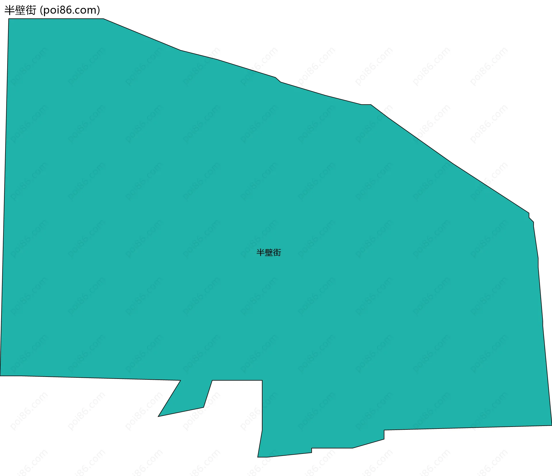 半壁街边界地图