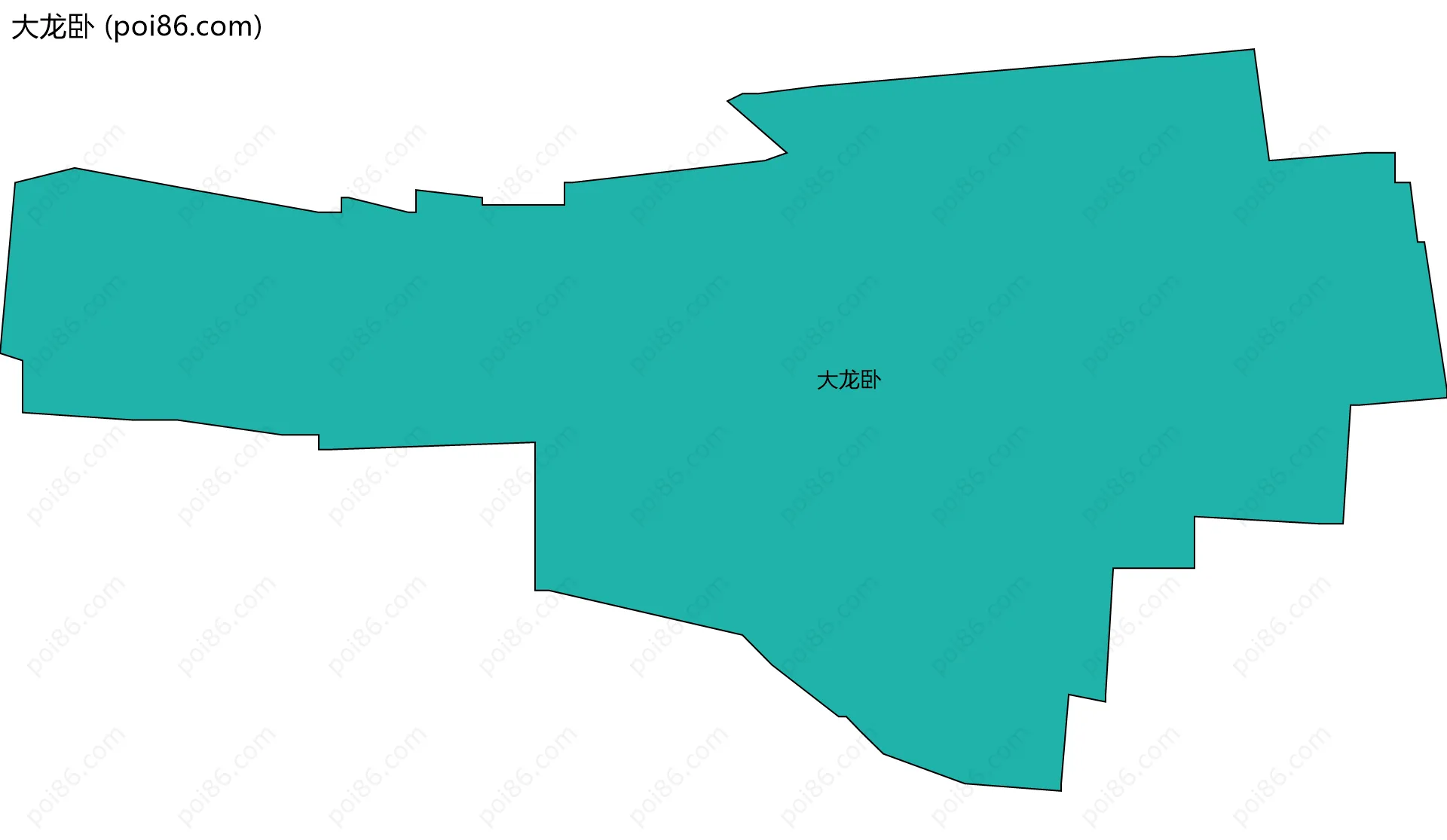 大龙卧边界地图