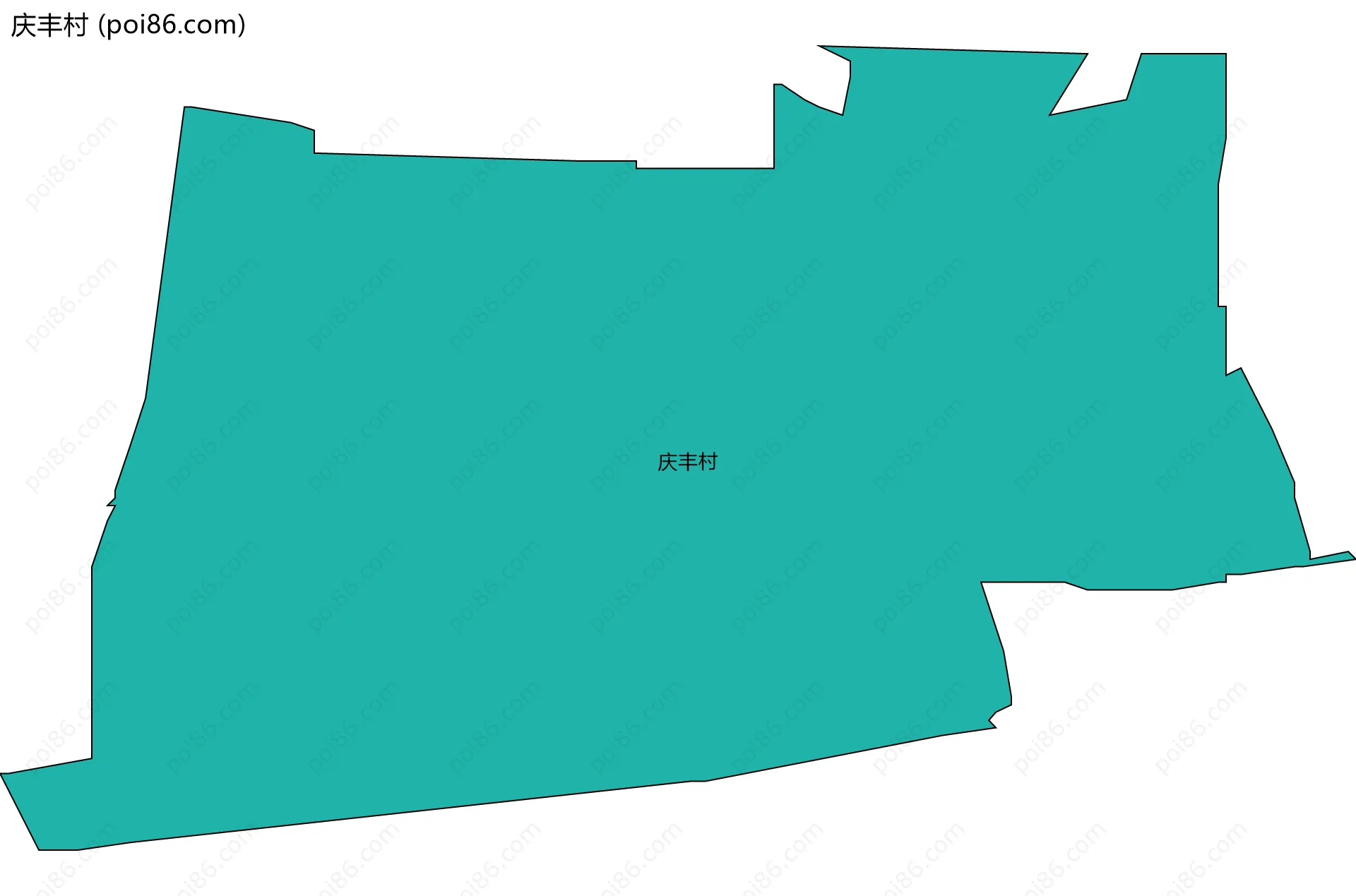 庆丰村边界地图