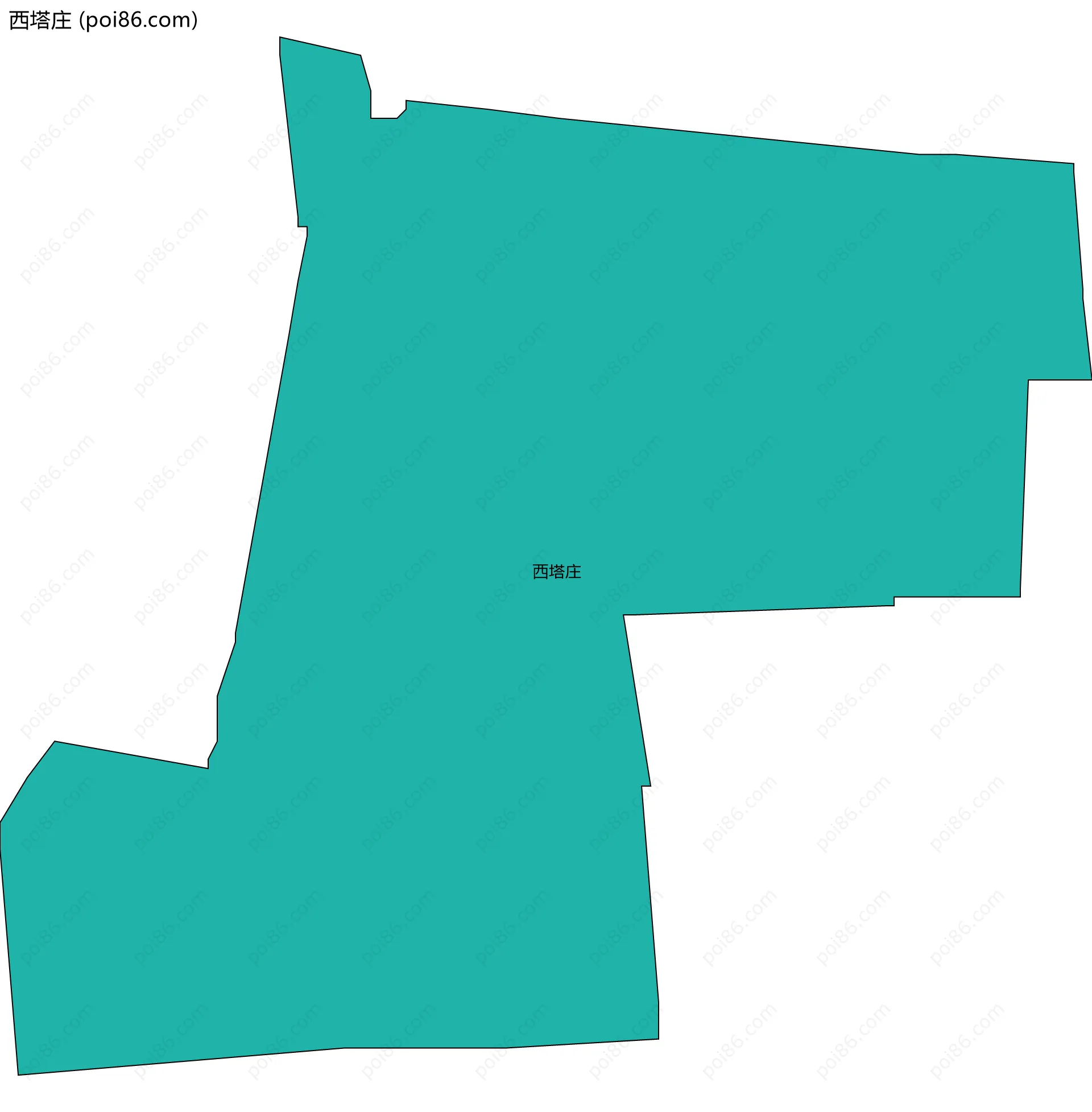 西塔庄边界地图
