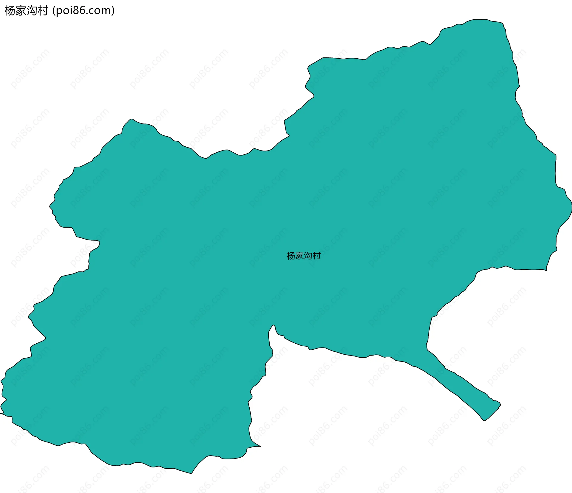 杨家沟村边界地图