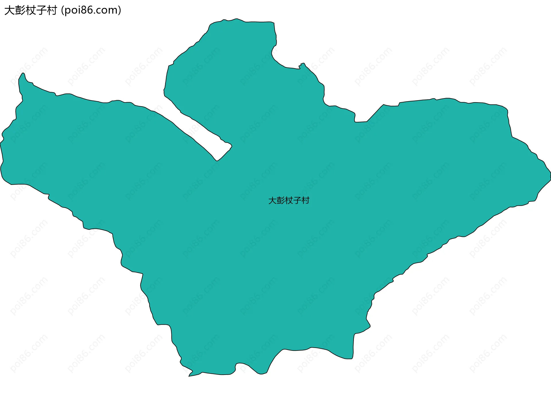 大彭杖子村边界地图