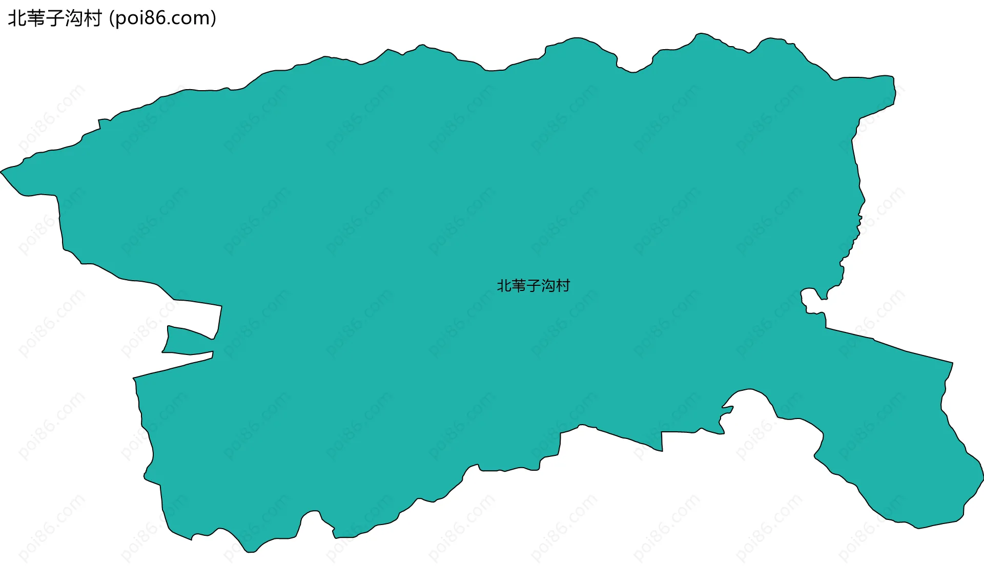 北苇子沟村边界地图