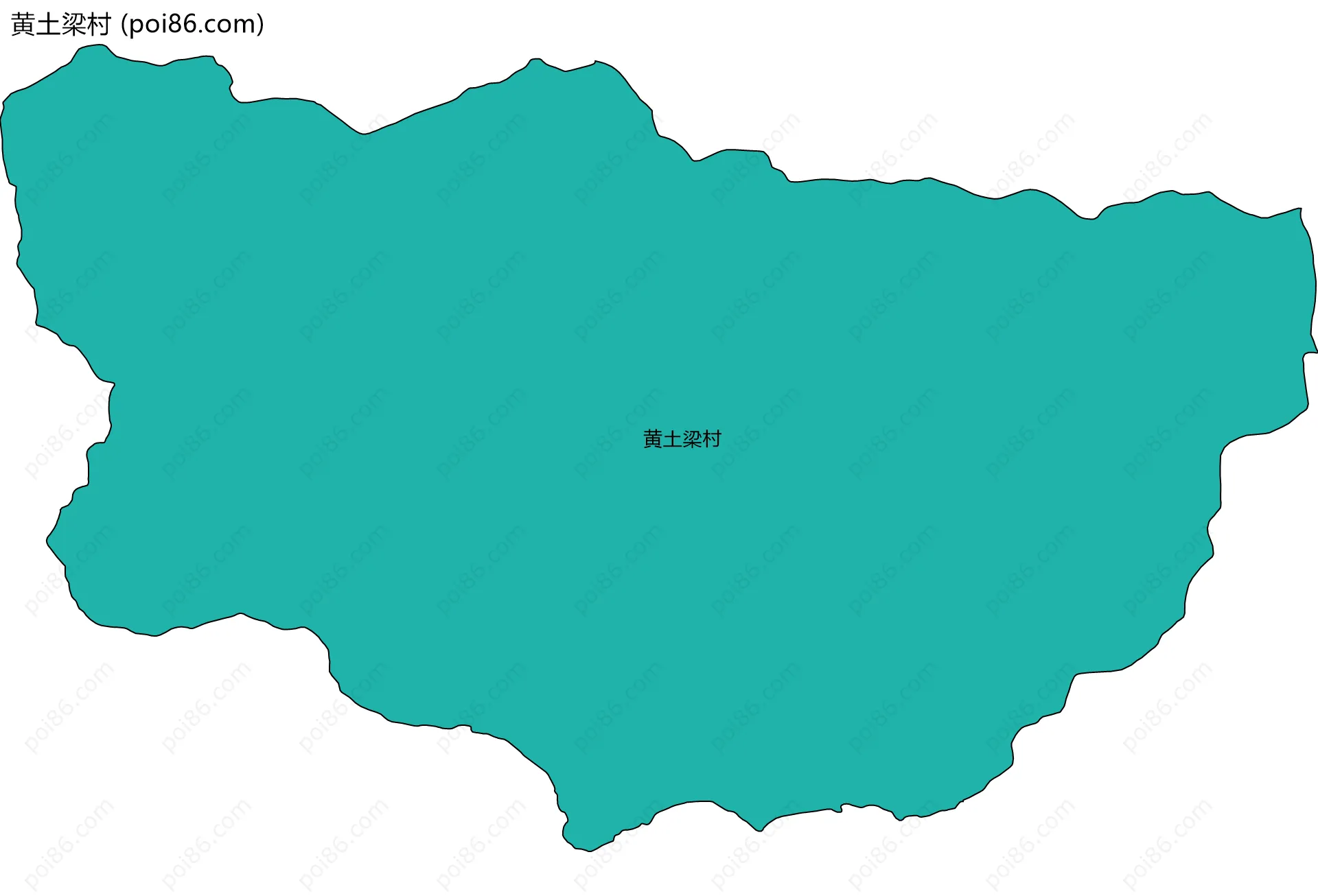 黄土梁村边界地图