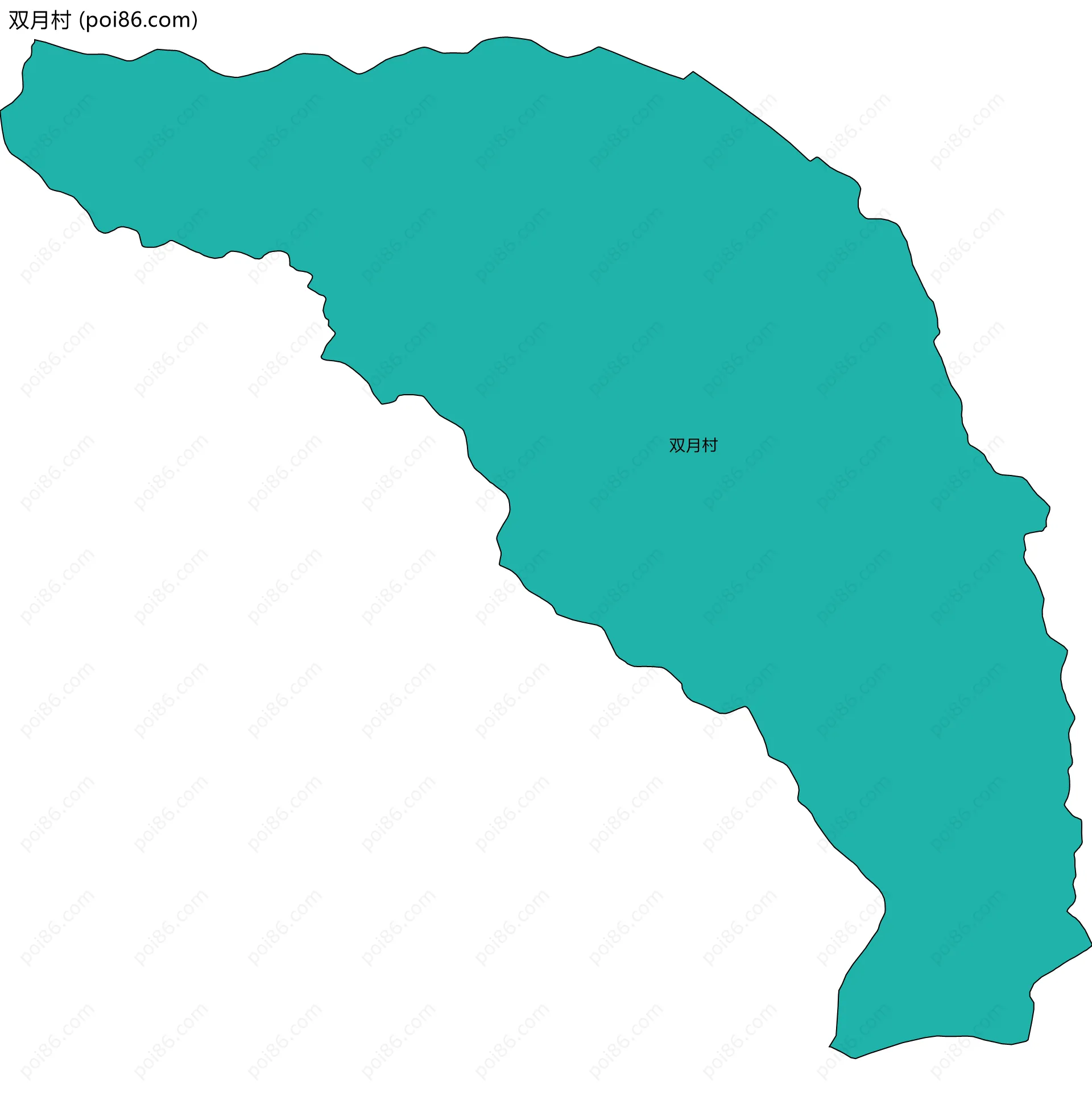 双月村边界地图