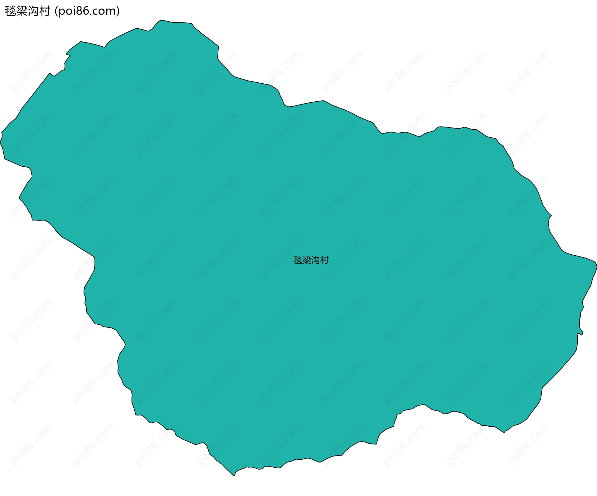 毯梁沟村边界地图