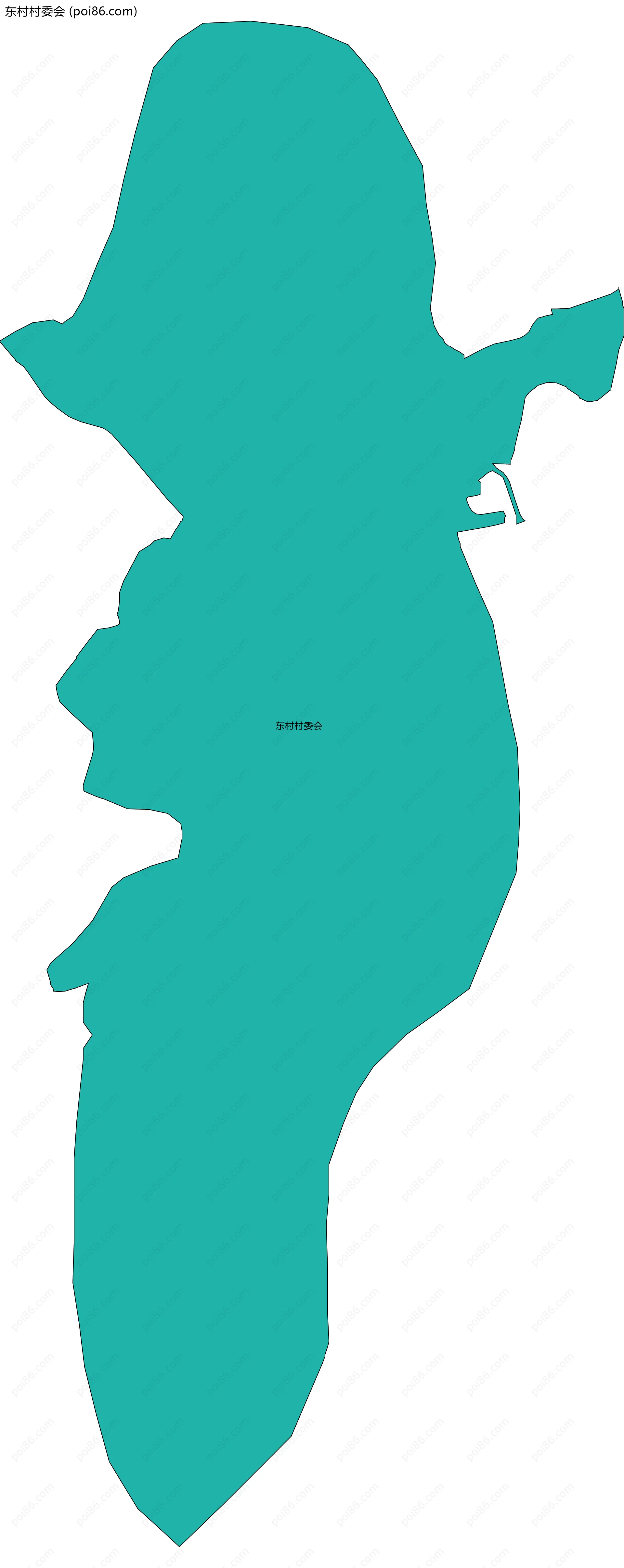 东村村委会边界地图