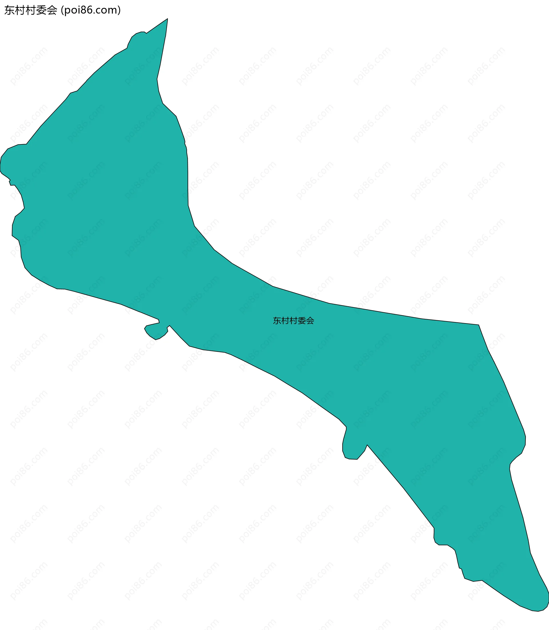 东村村委会边界地图