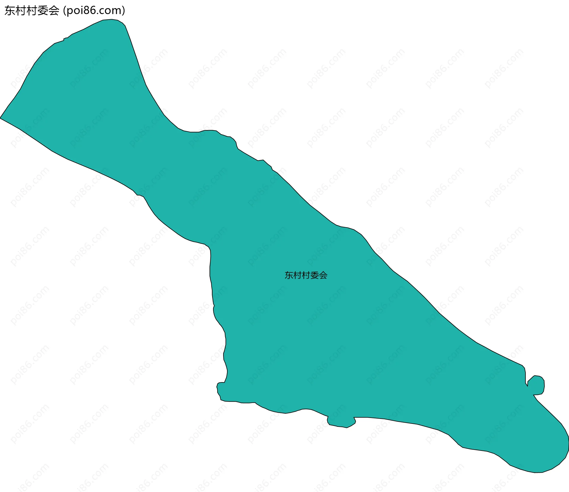 东村村委会边界地图