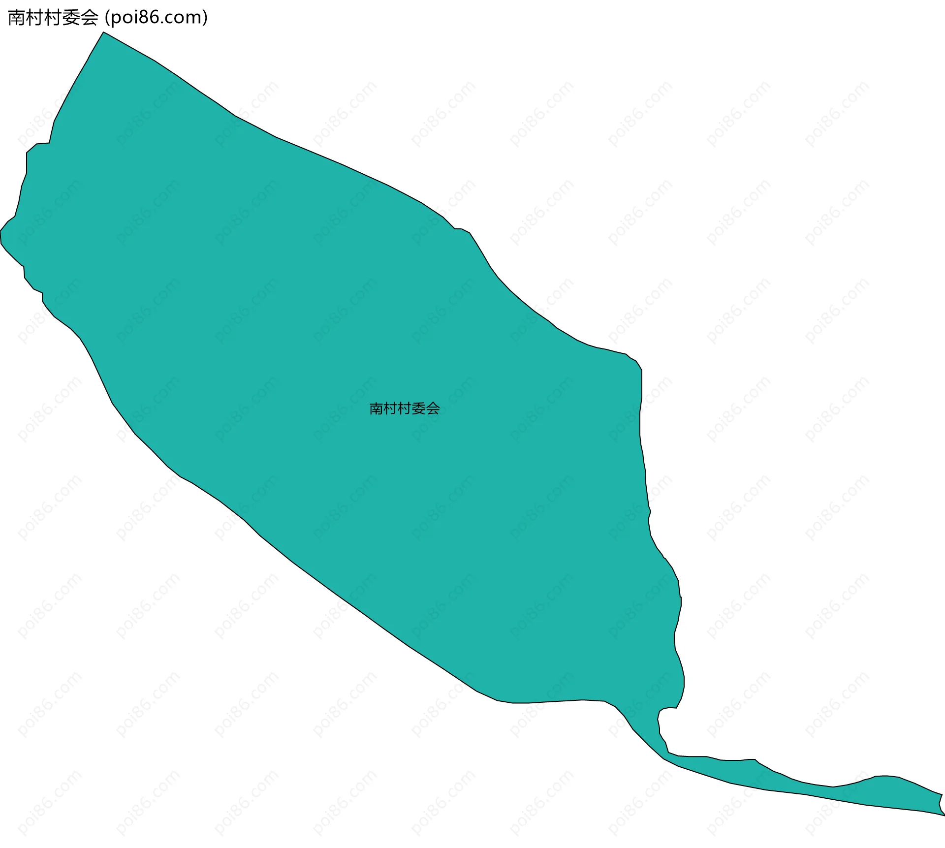 南村村委会边界地图