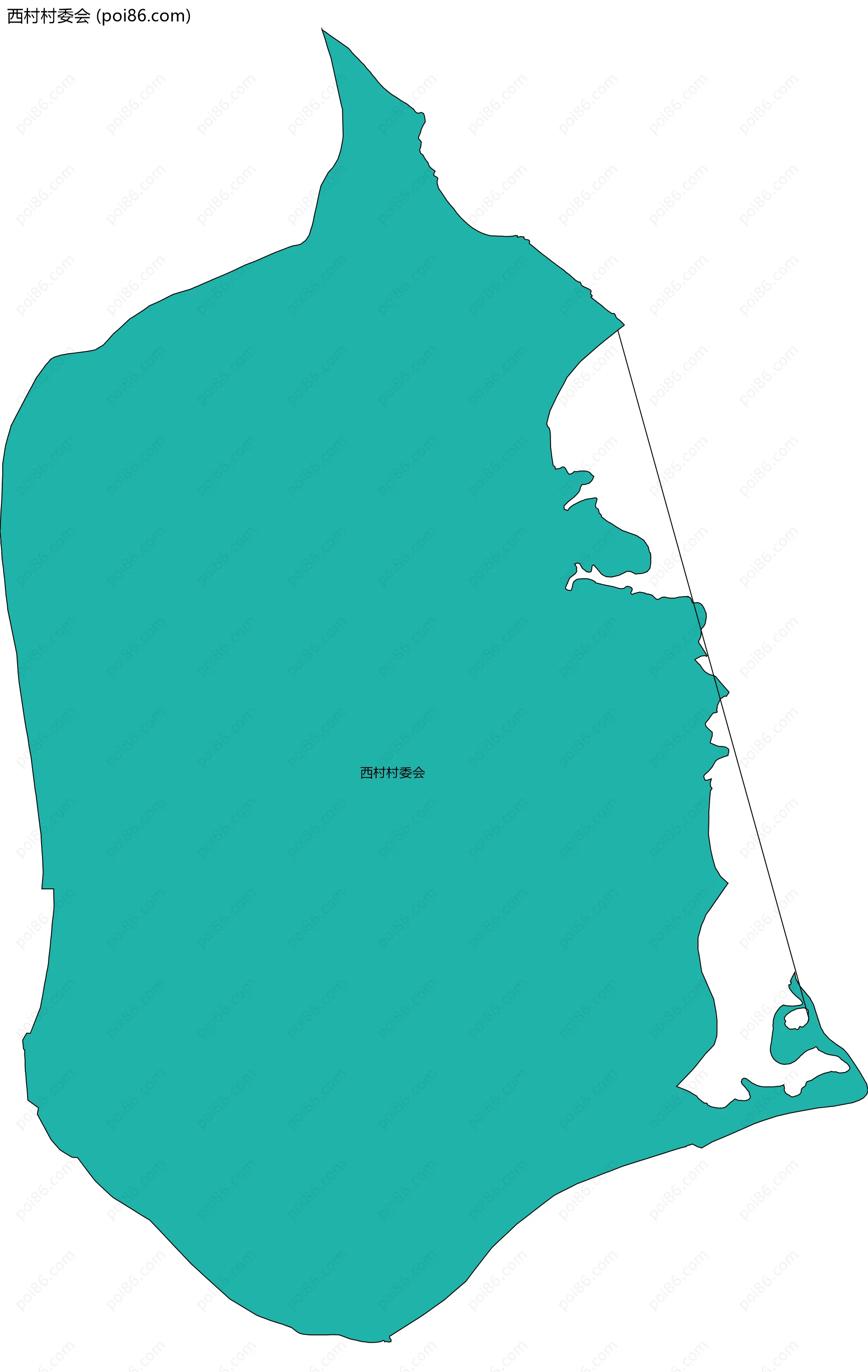 西村村委会边界地图