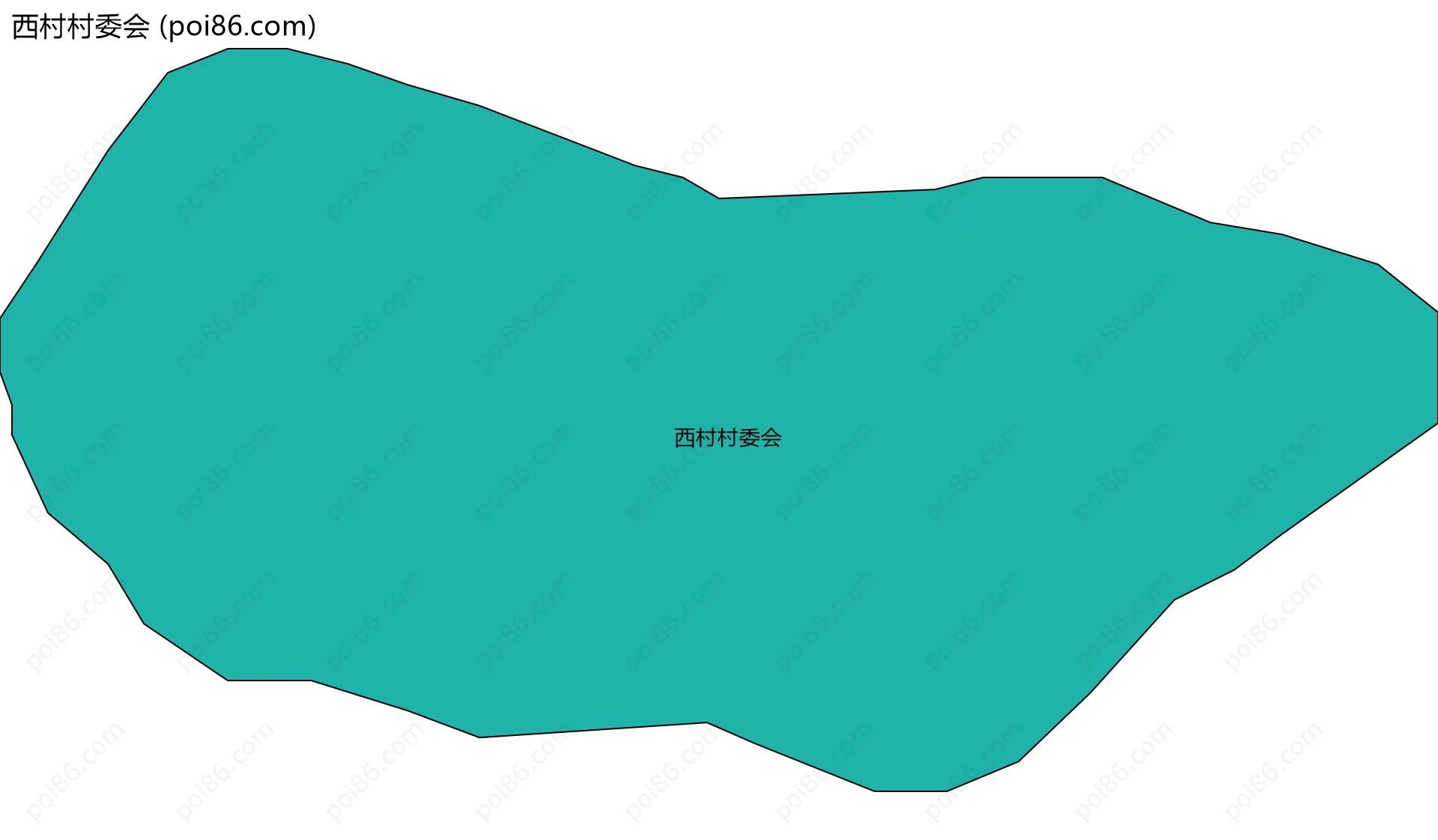 西村村委会边界地图
