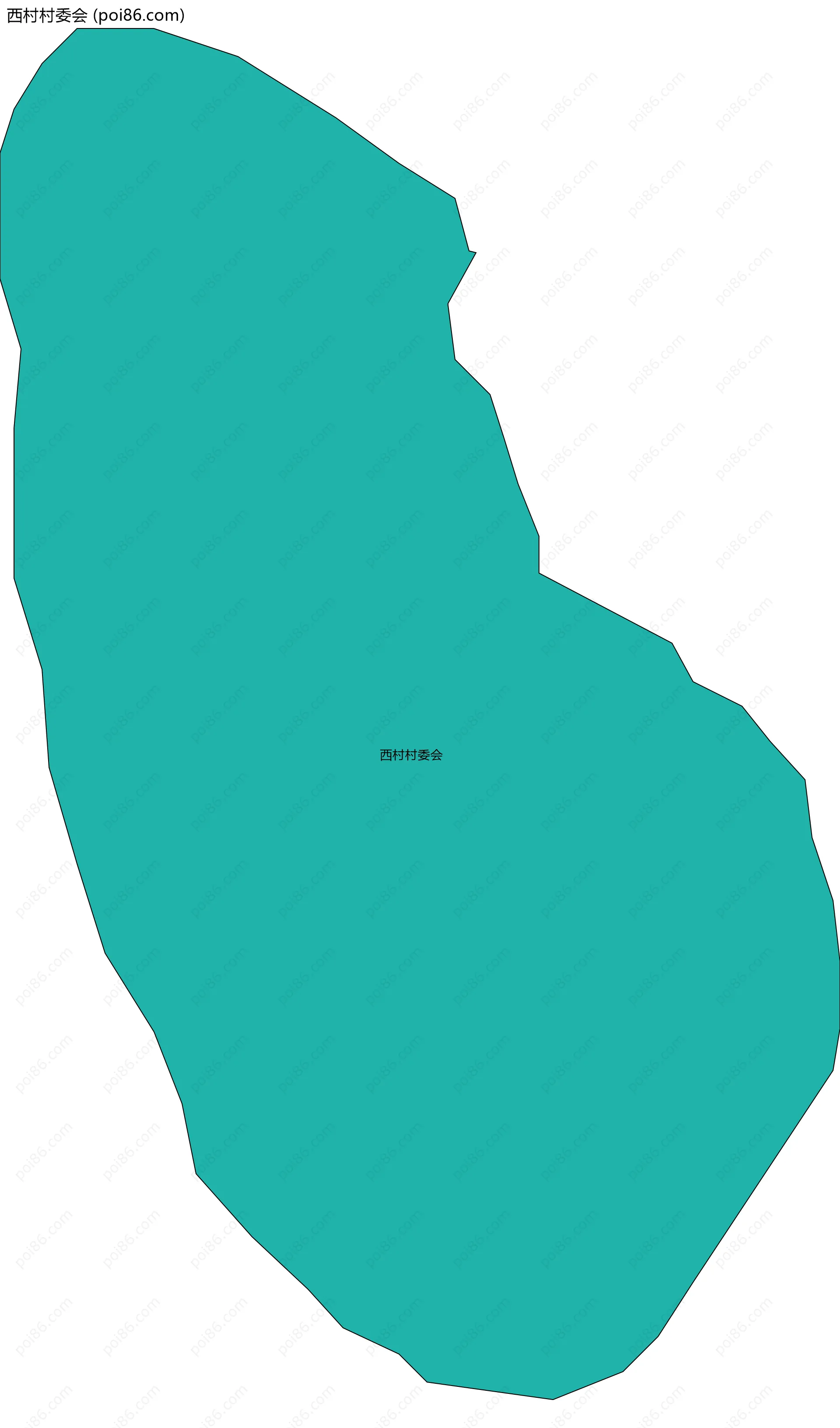 西村村委会边界地图