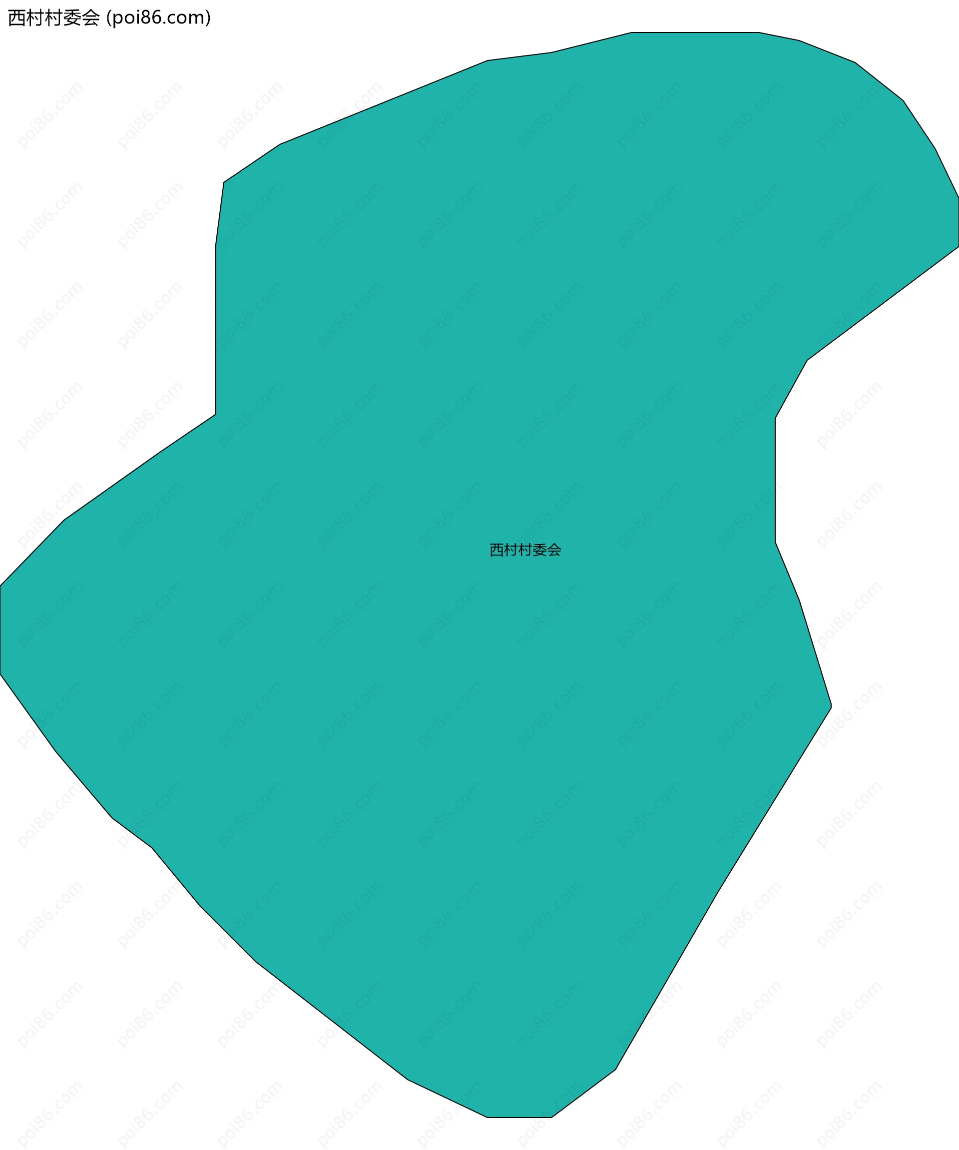 西村村委会边界地图