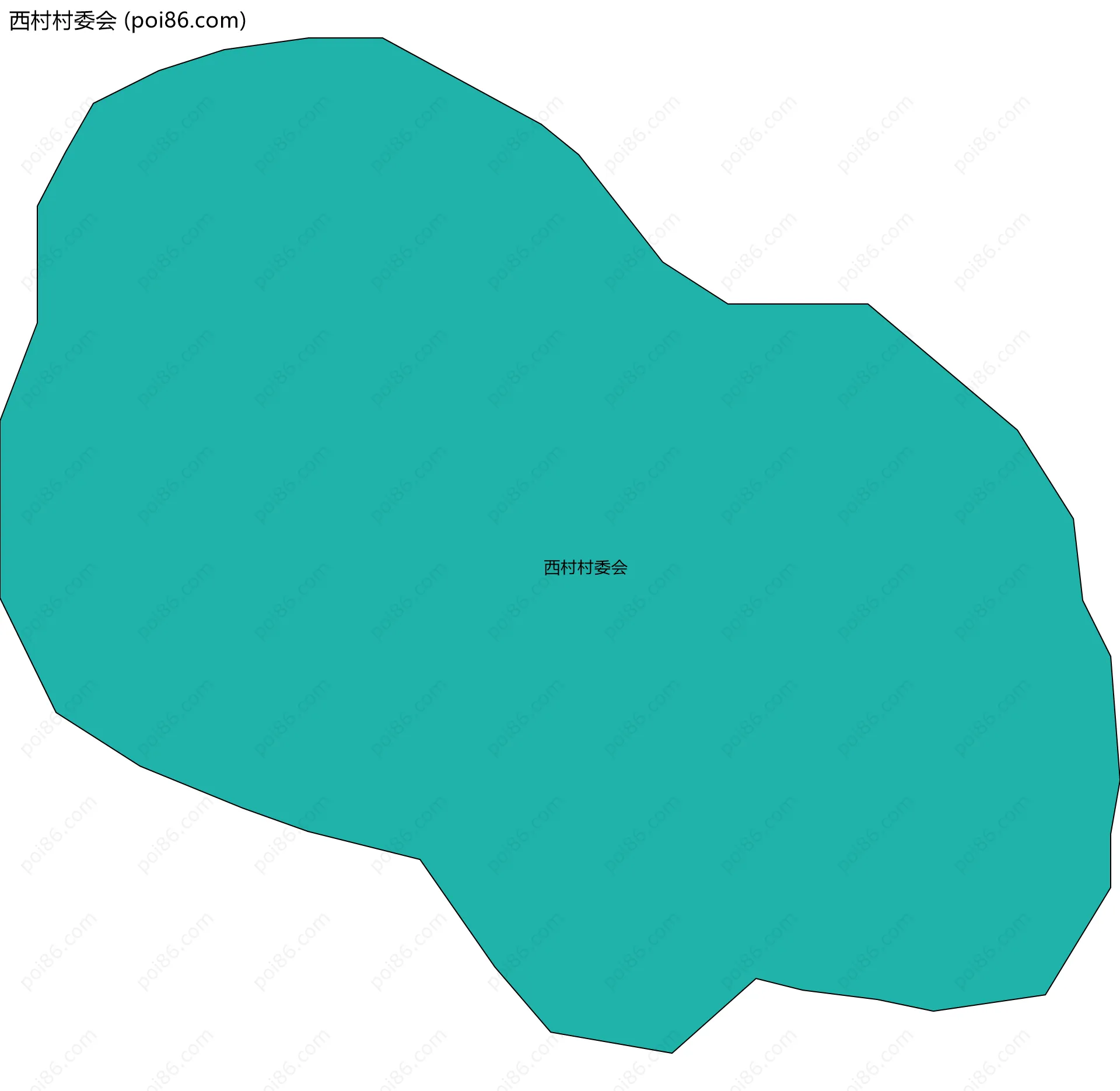 西村村委会边界地图