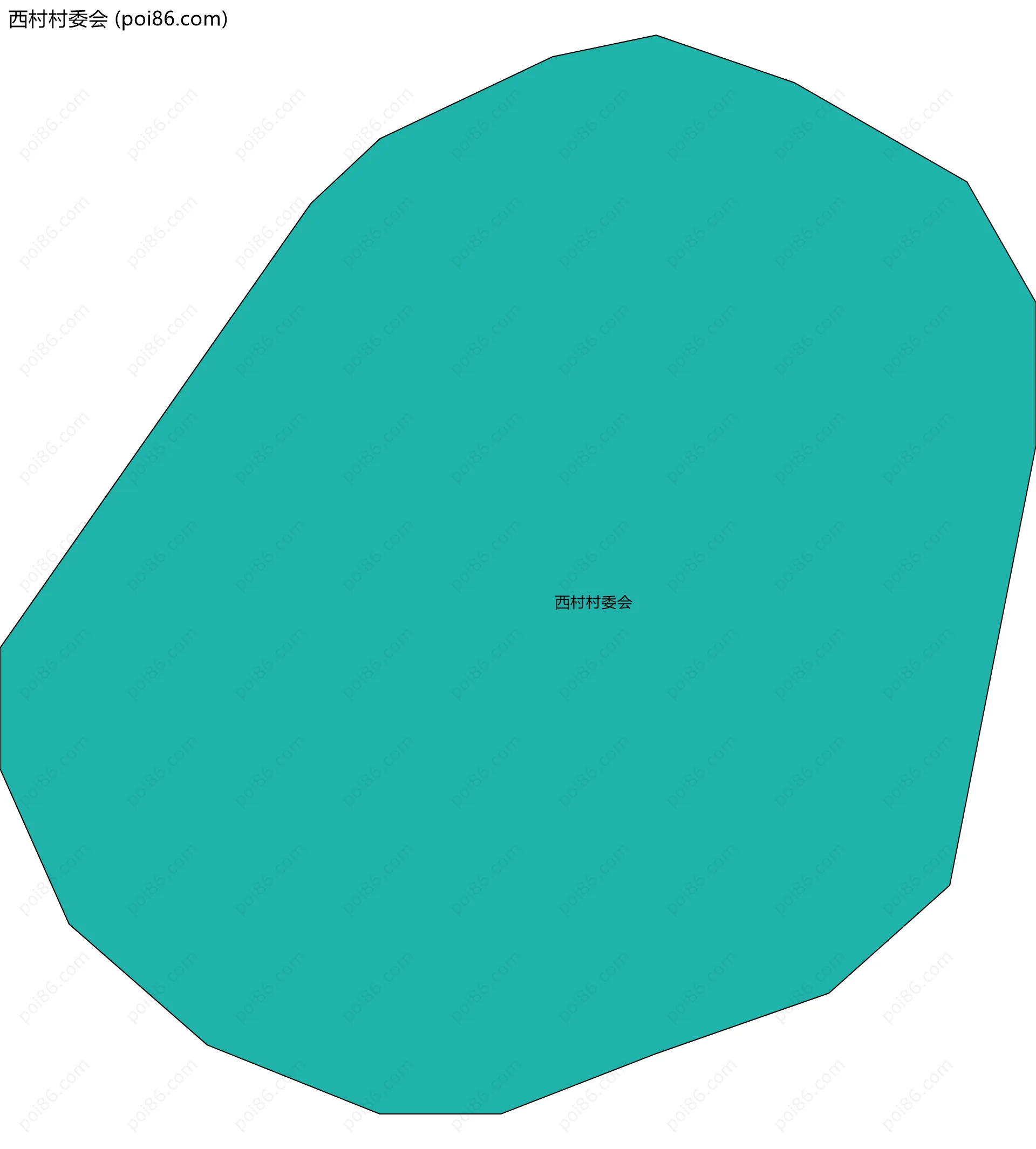 西村村委会边界地图