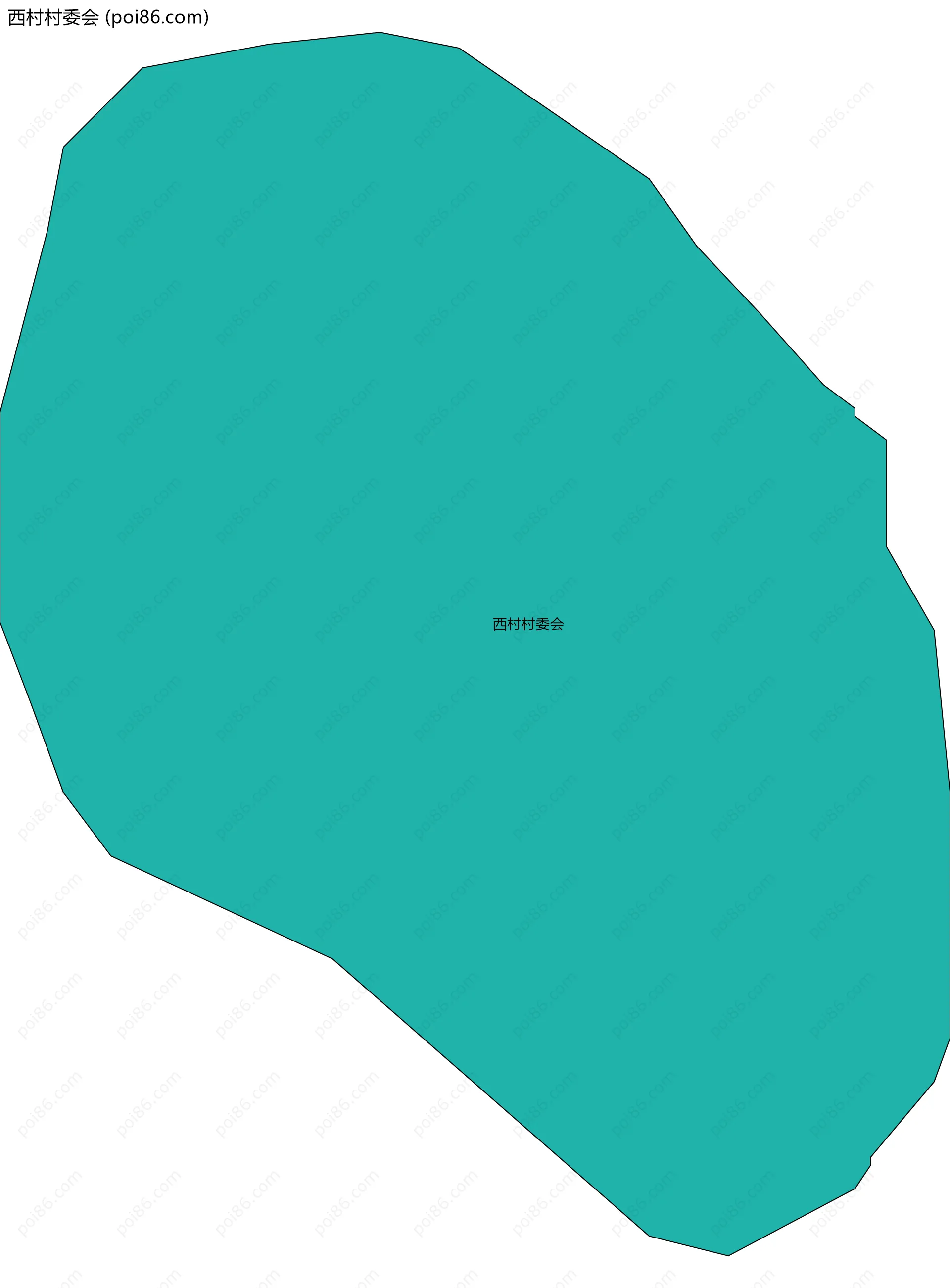 西村村委会边界地图