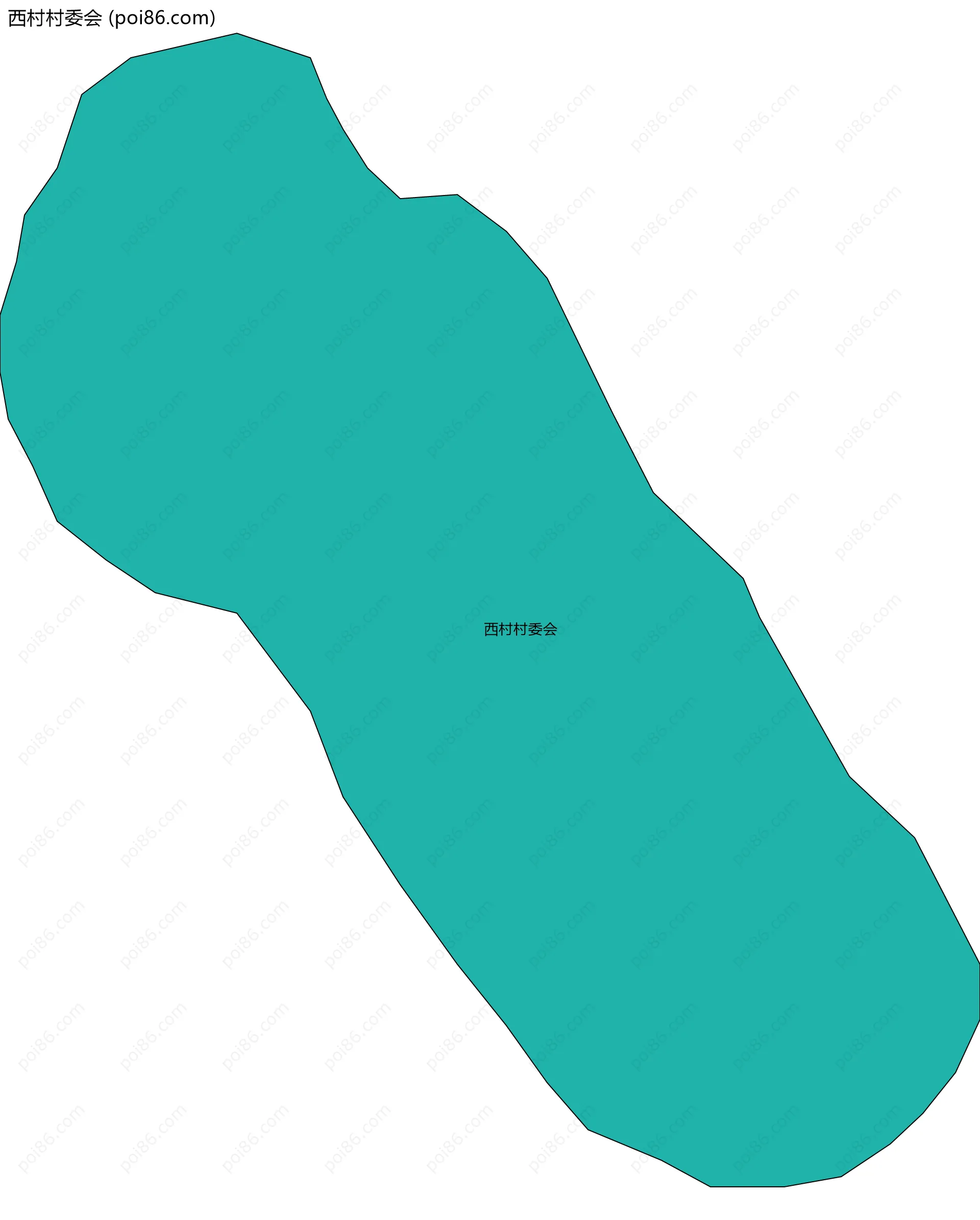 西村村委会边界地图