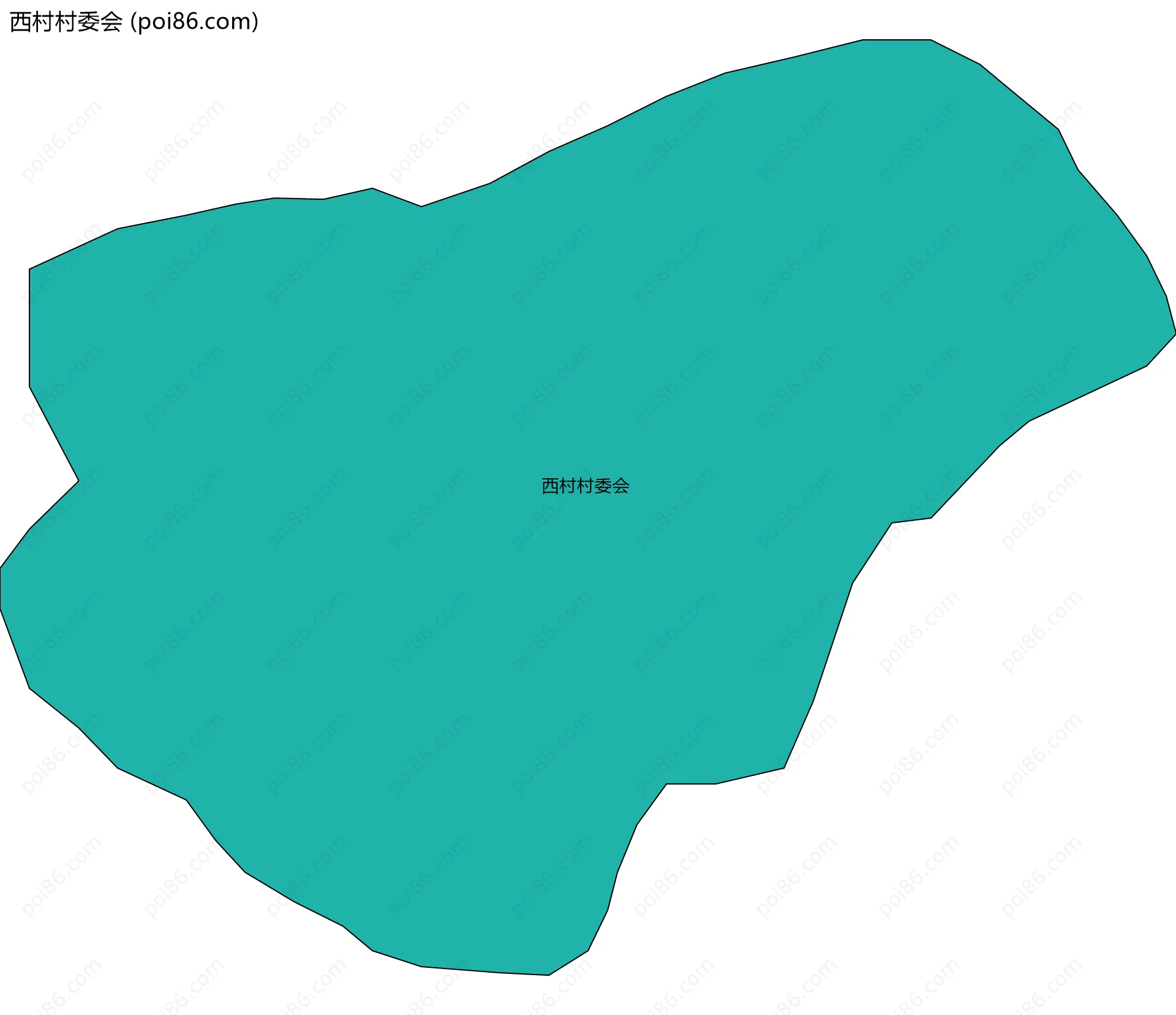 西村村委会边界地图