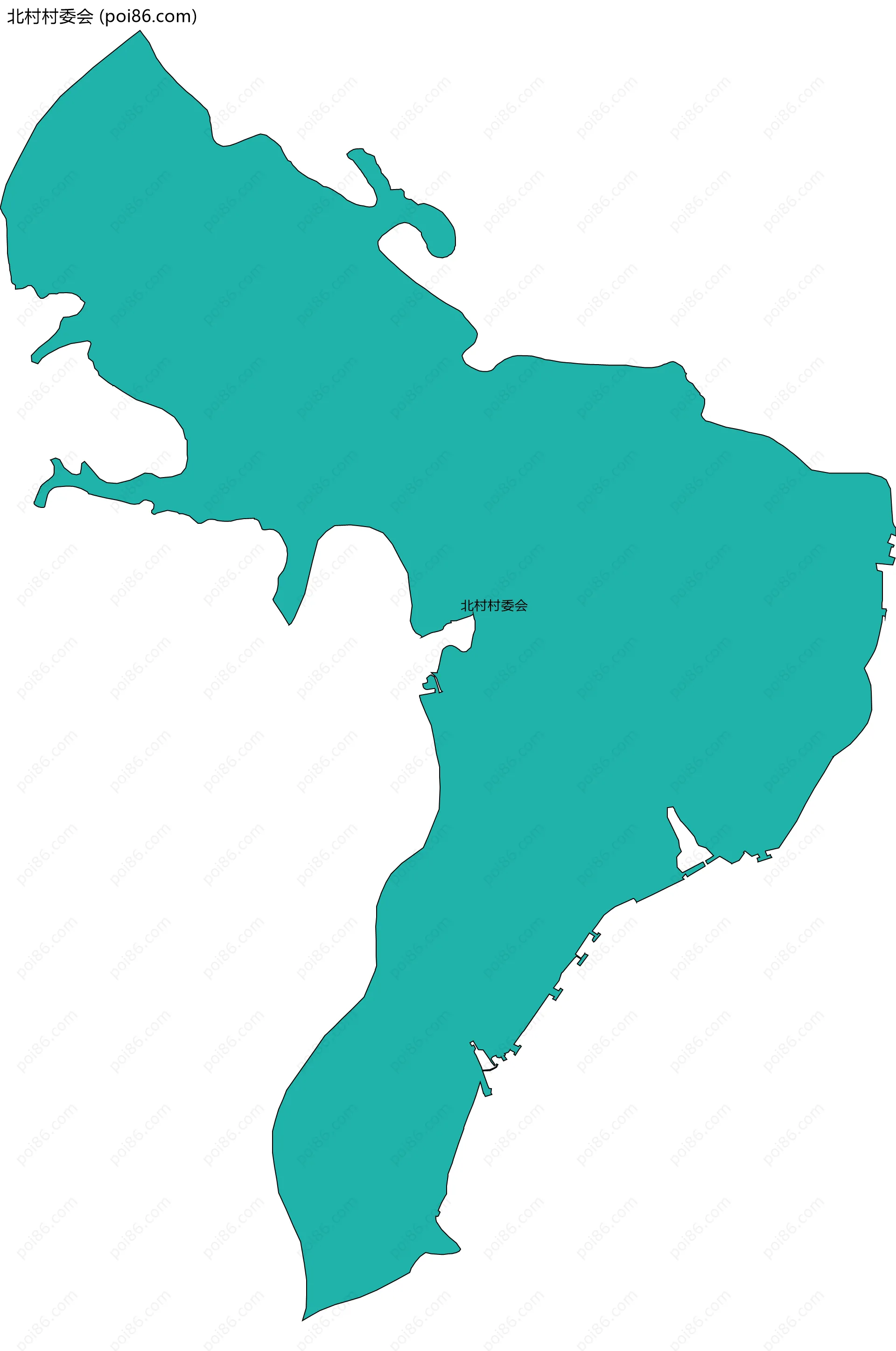 北村村委会边界地图