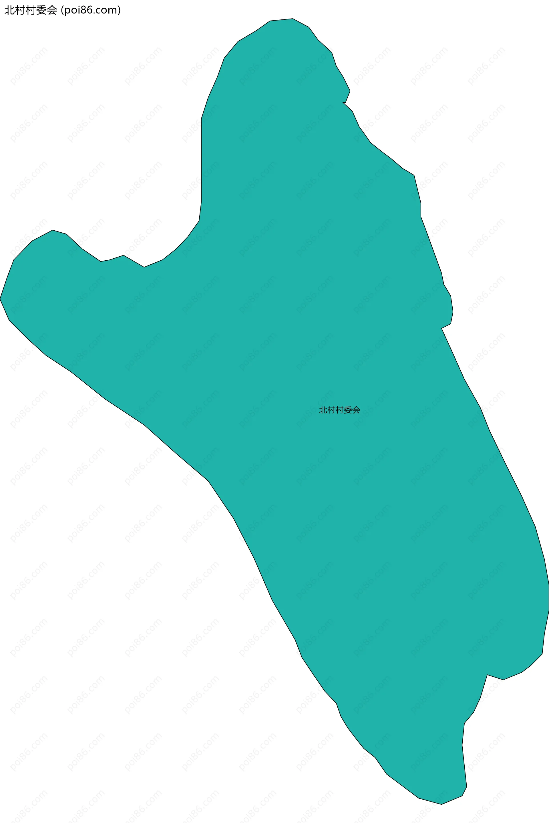 北村村委会边界地图