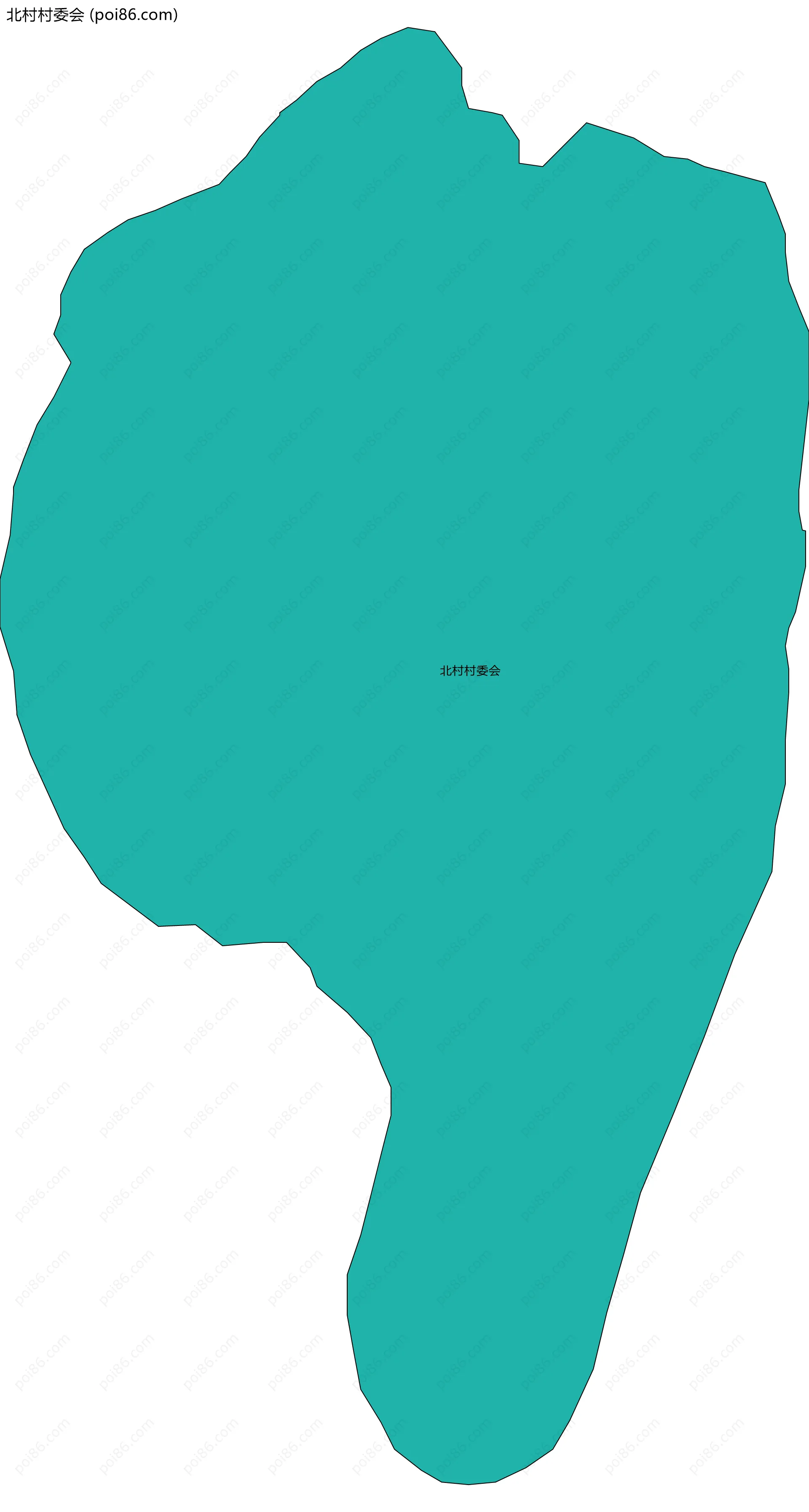 北村村委会边界地图