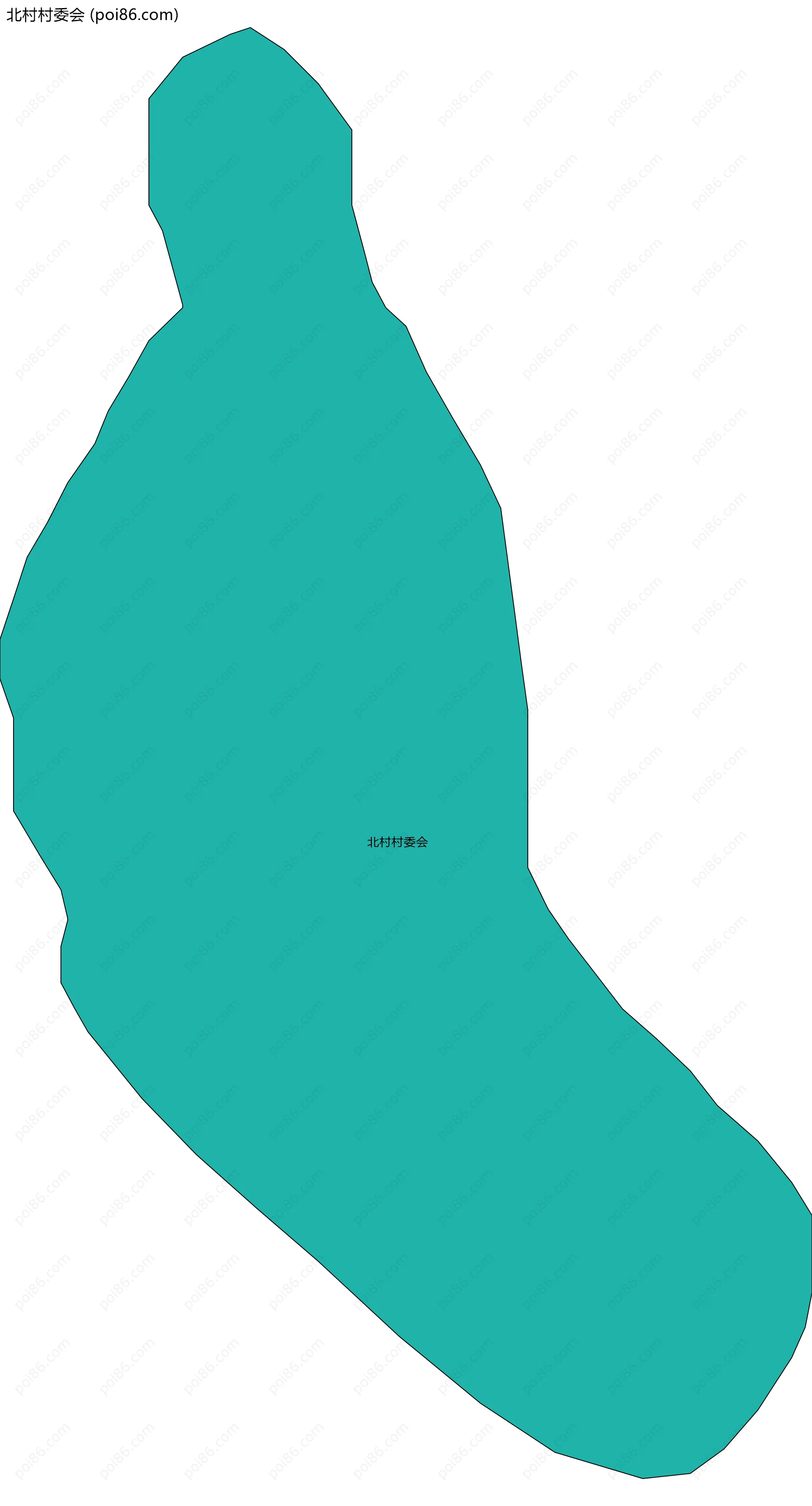 北村村委会边界地图