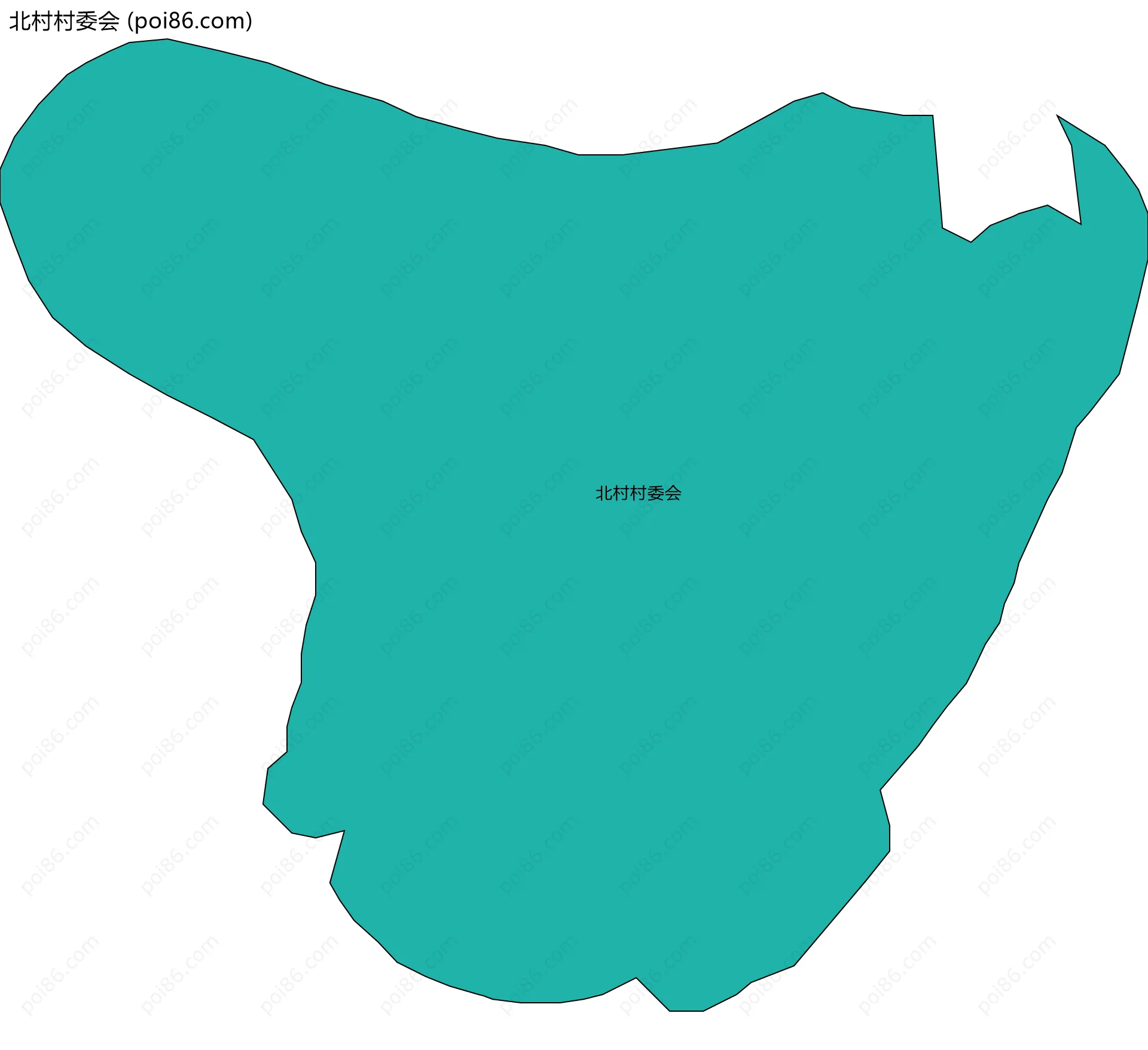 北村村委会边界地图