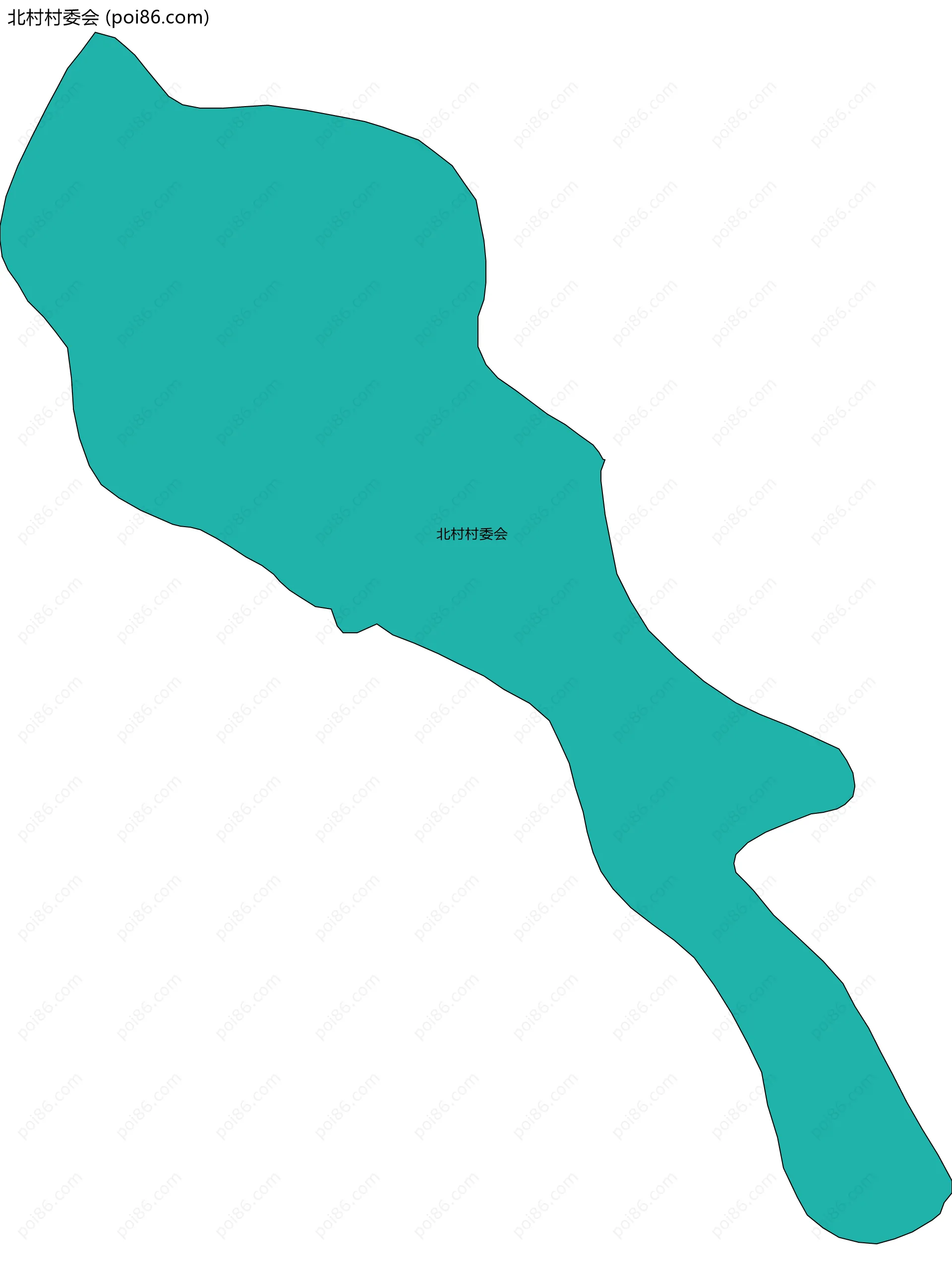 北村村委会边界地图