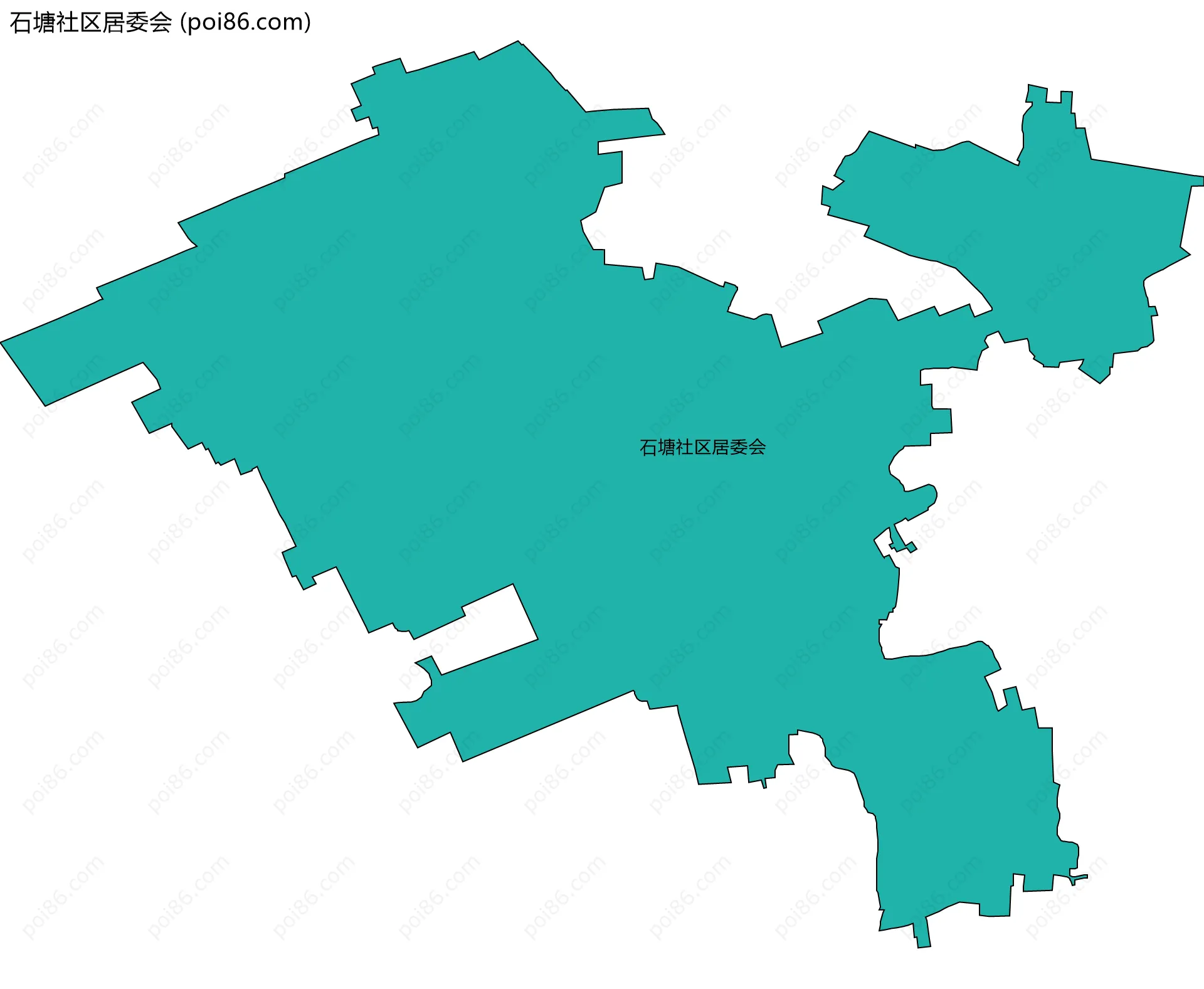 石塘社区居委会边界地图