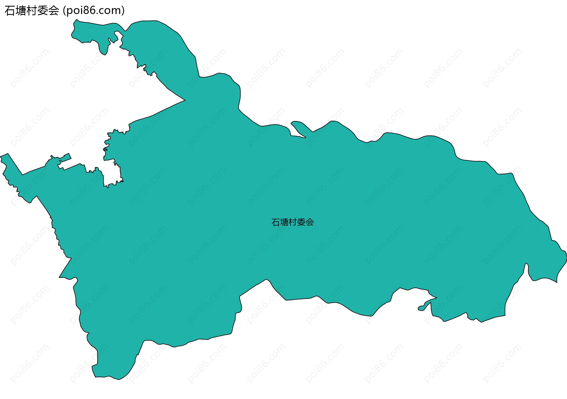 石塘村委会边界地图