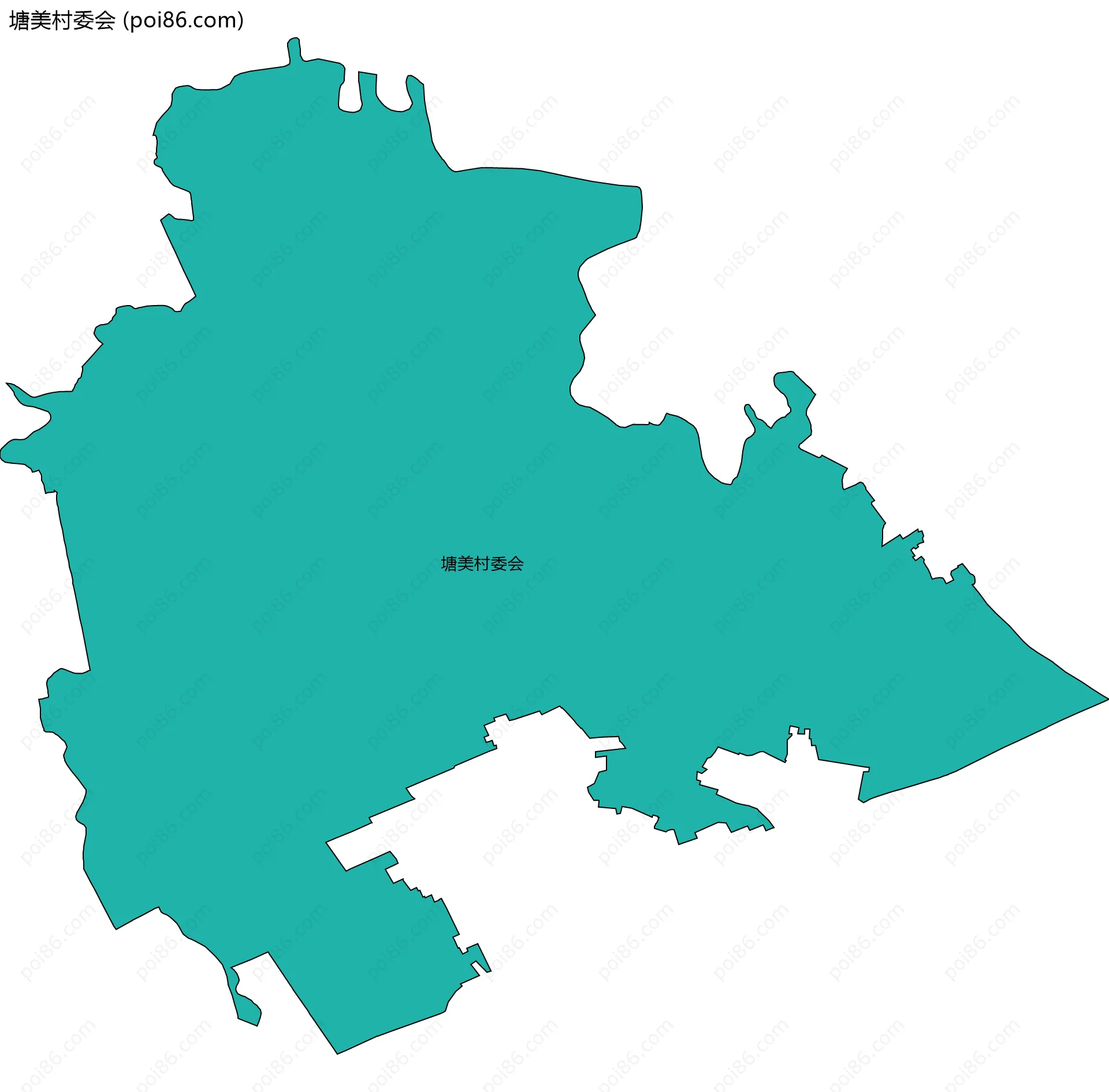 塘美村委会边界地图