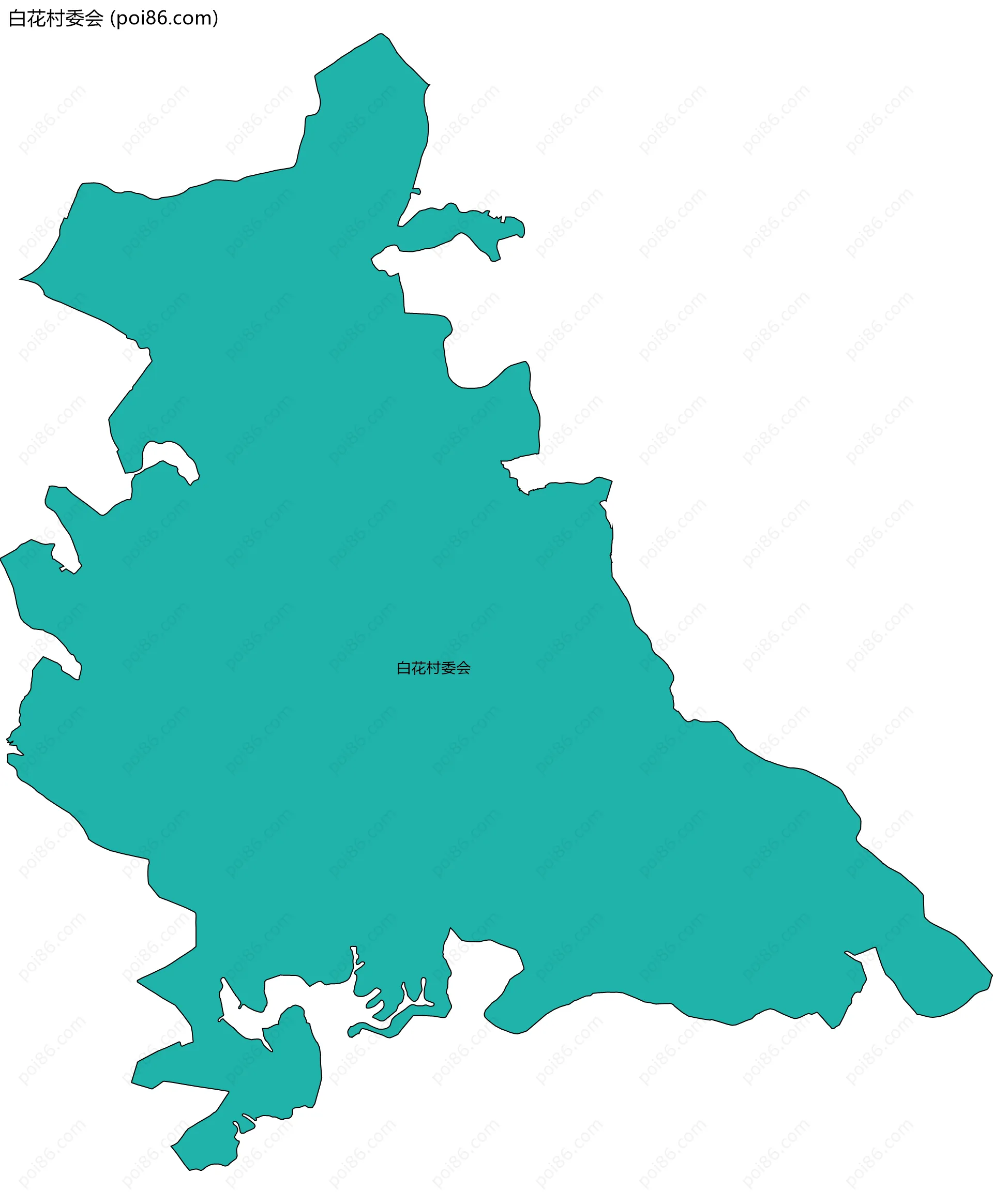 白花村委会边界地图