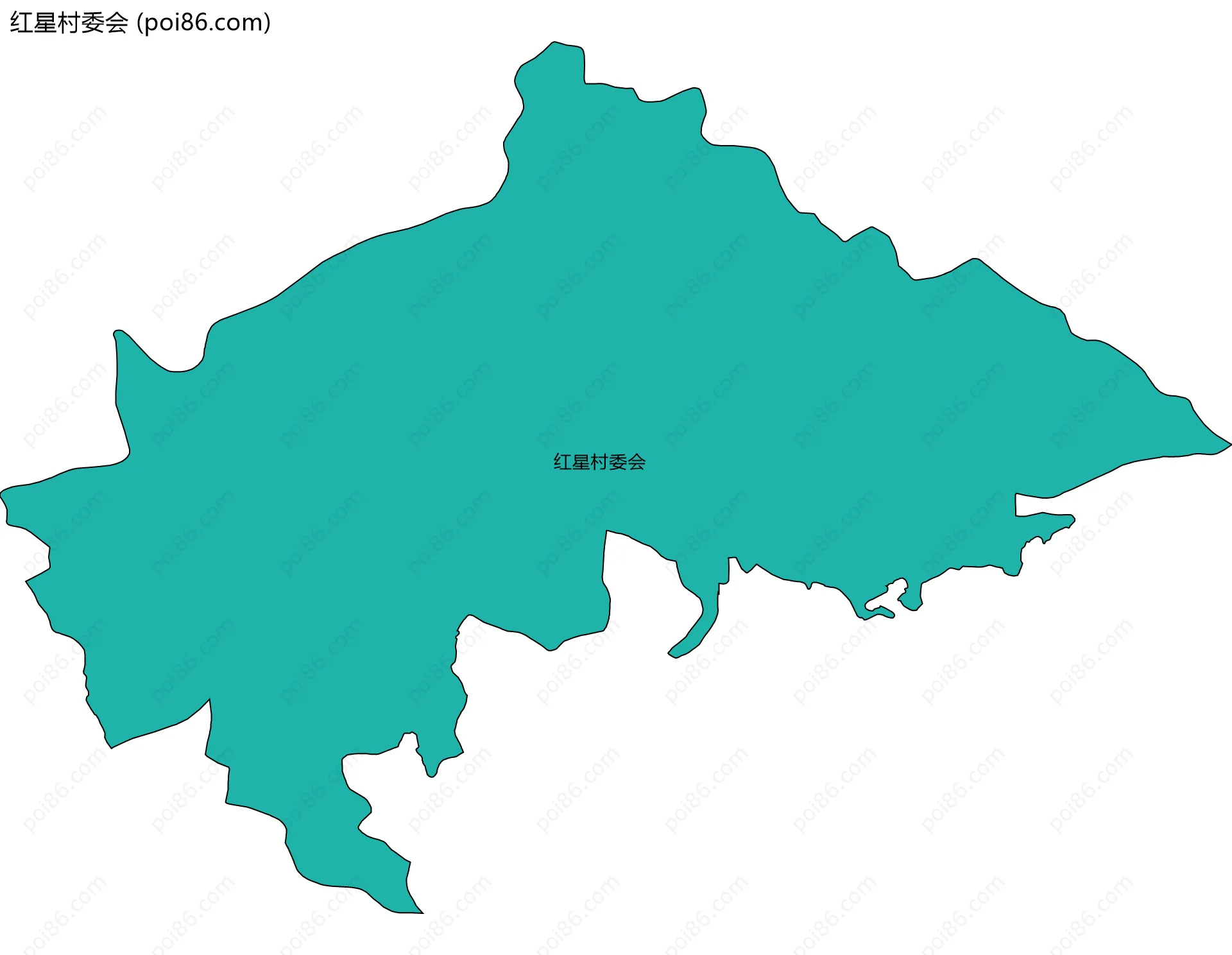 红星村委会边界地图