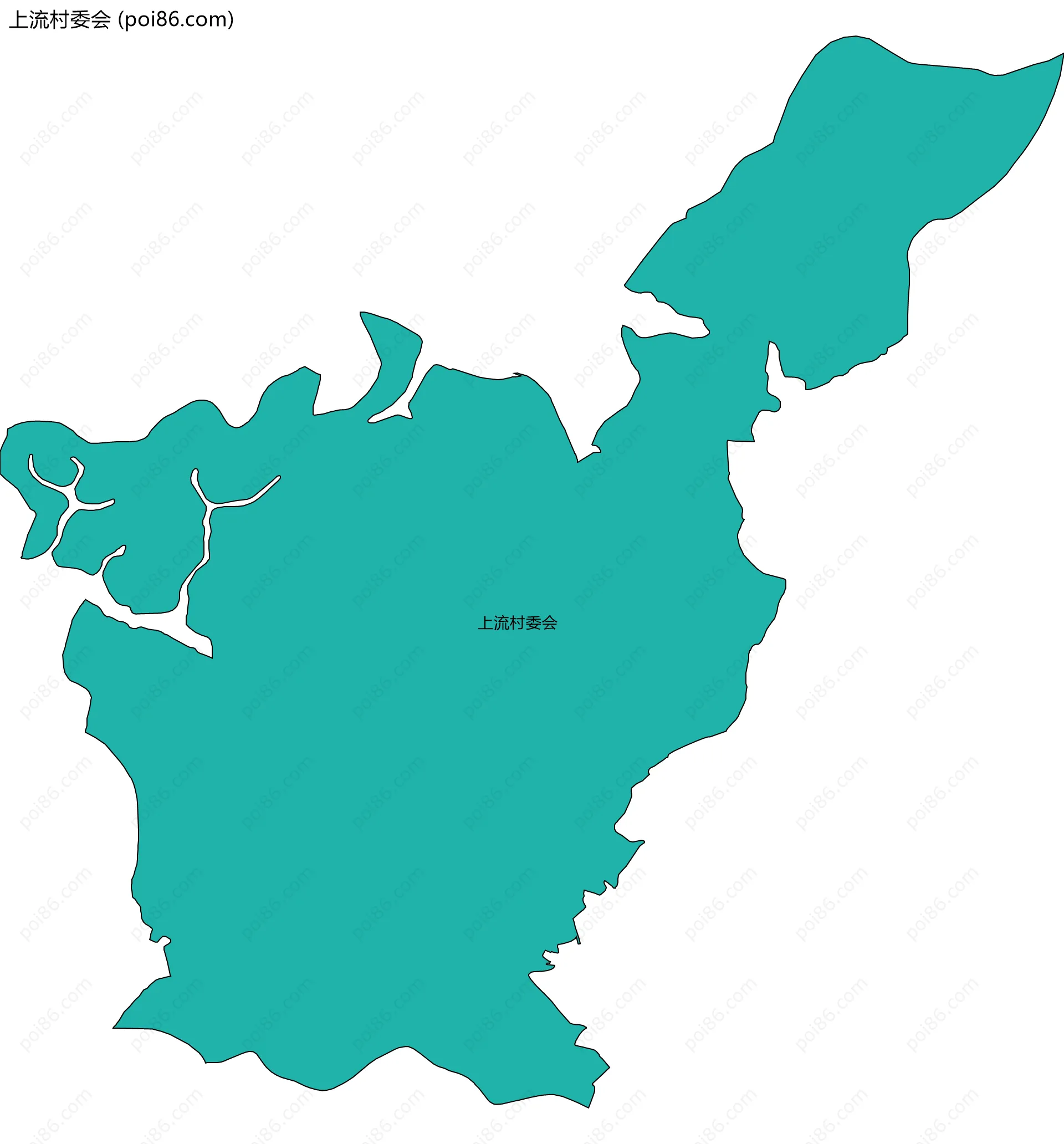 上流村委会边界地图