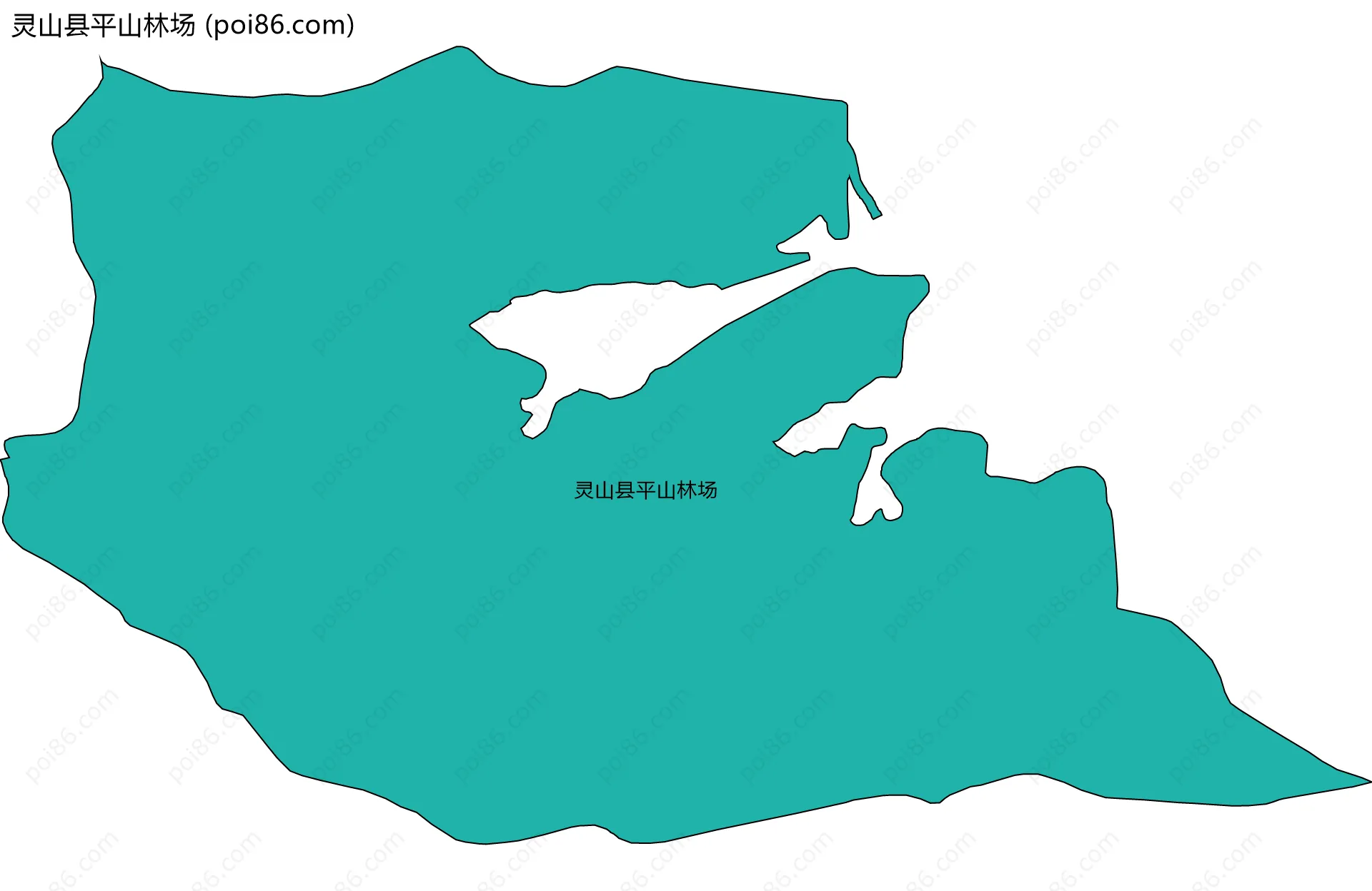灵山县平山林场边界地图