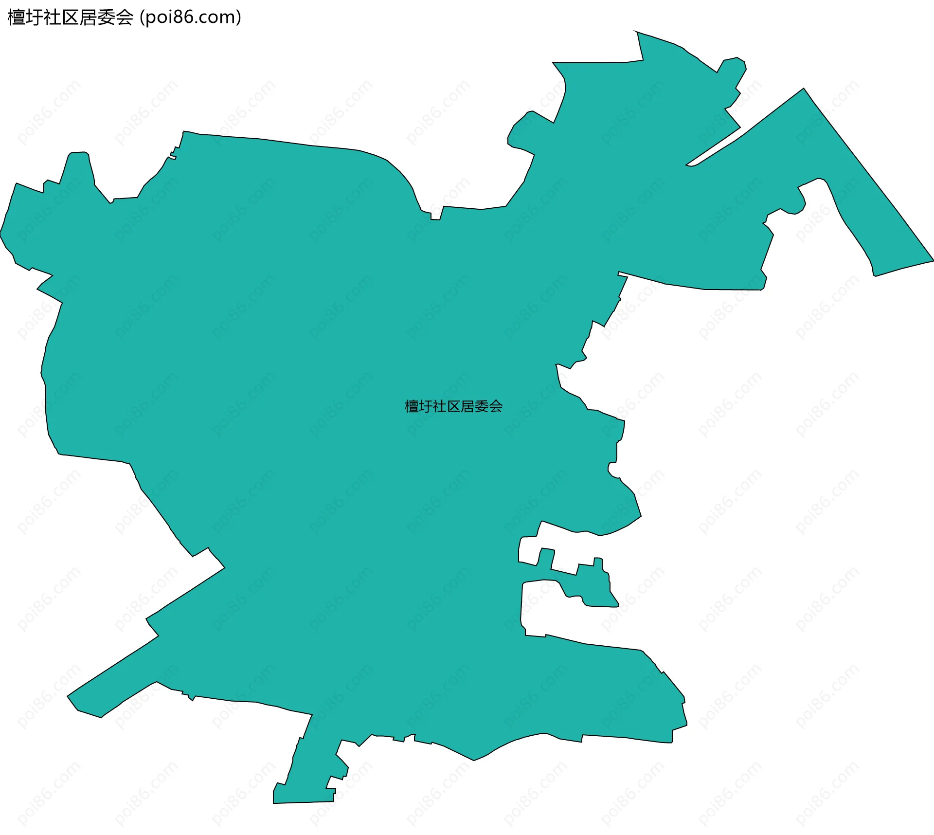 檀圩社区居委会边界地图