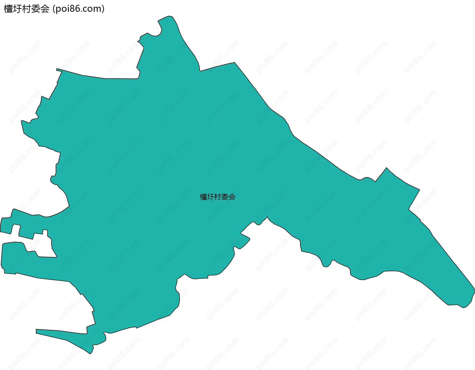 檀圩村委会边界地图